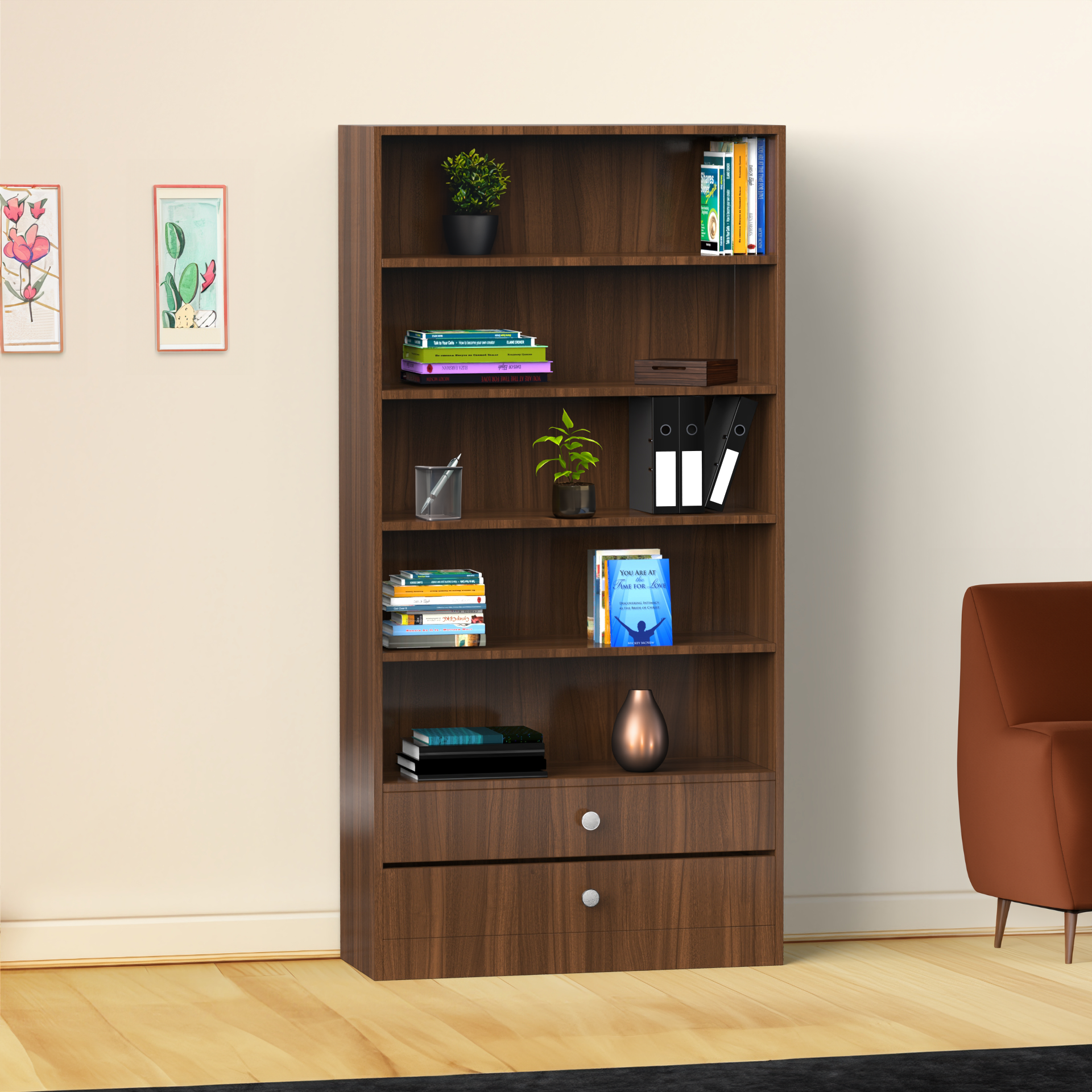 Clark Display Unit - Classic Walnut - Neehv Home