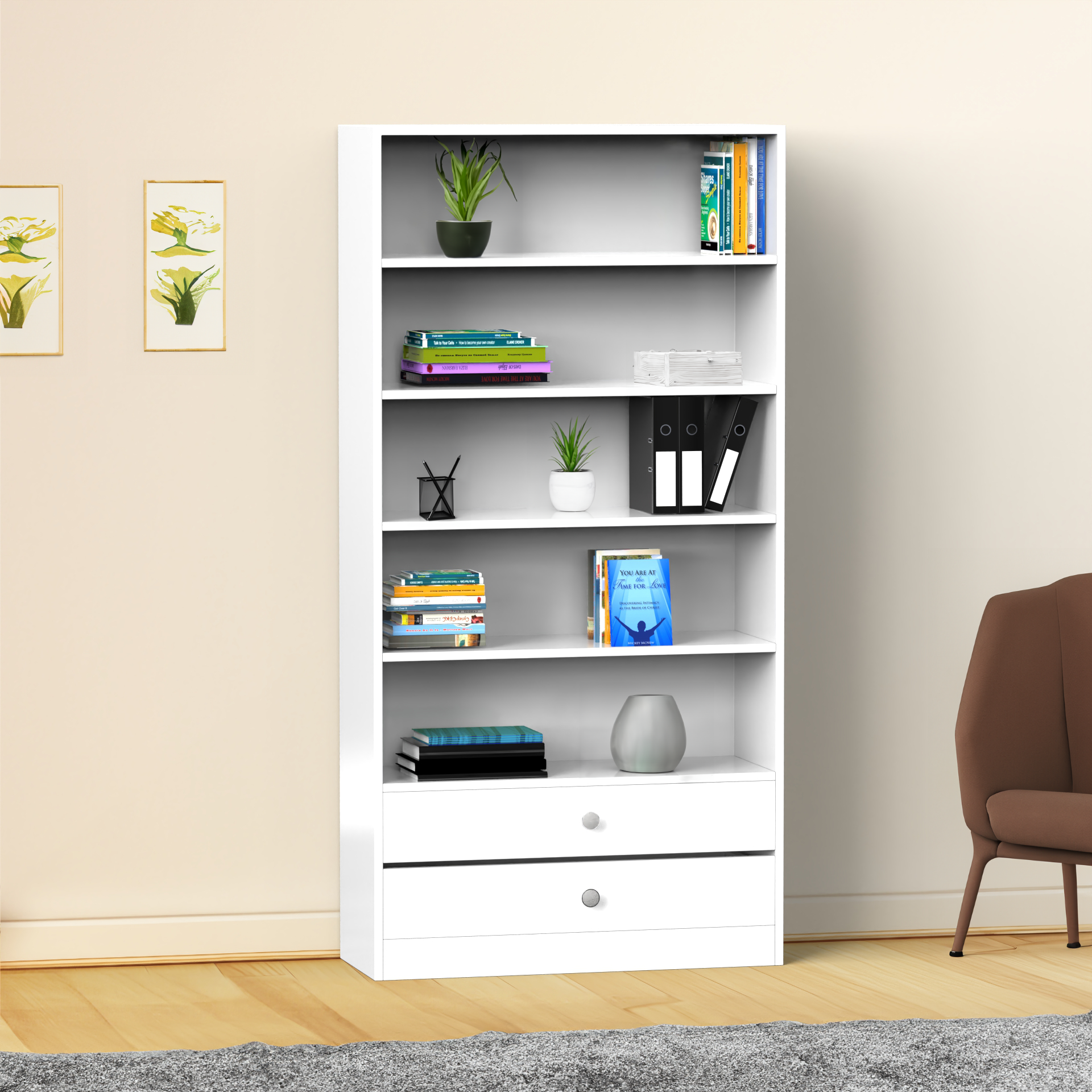 Clark Display Unit - Frosty white - Neehv Home