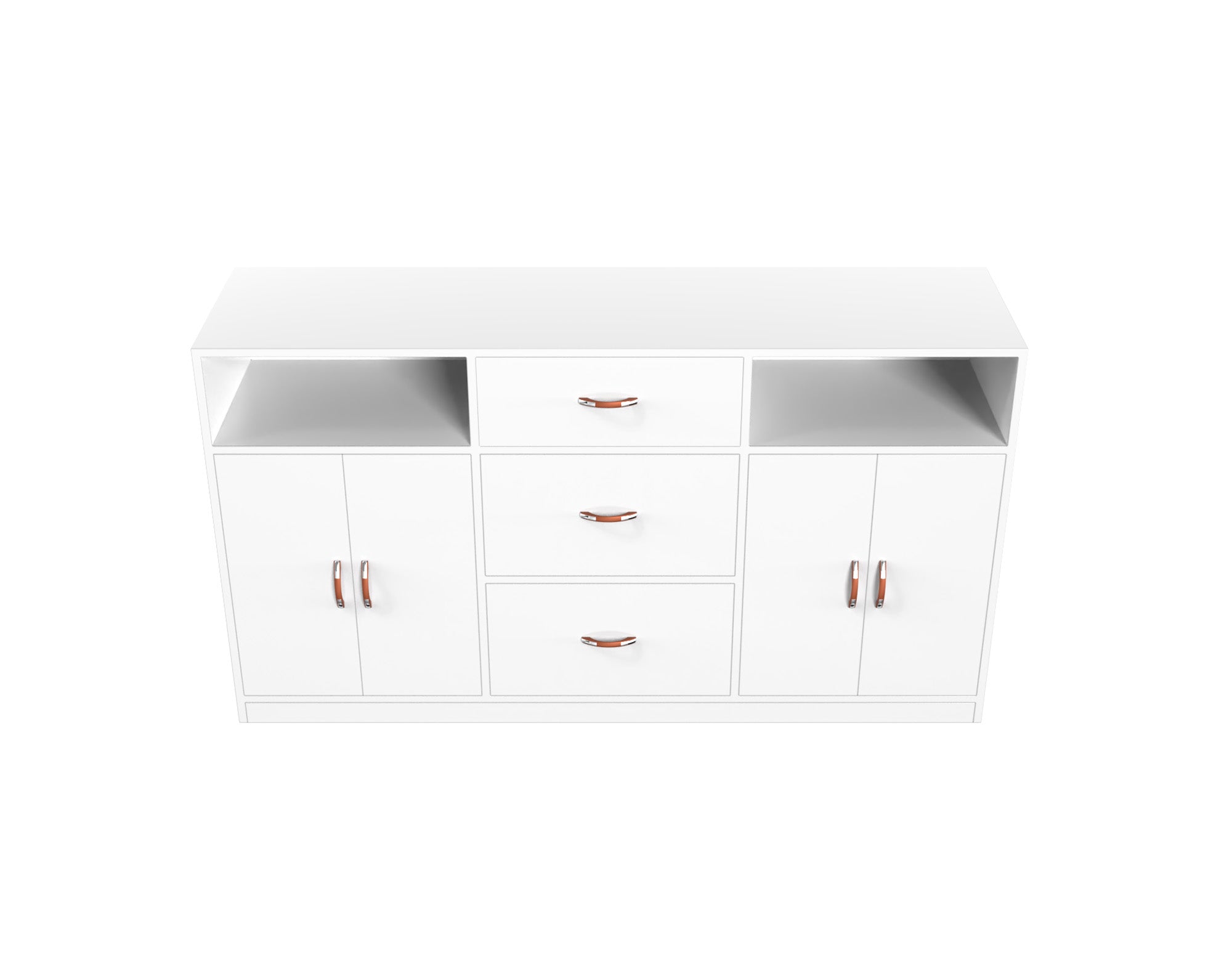 Astoria Sideboard Cabinet with Drawers - Frosty white - Neehv Home