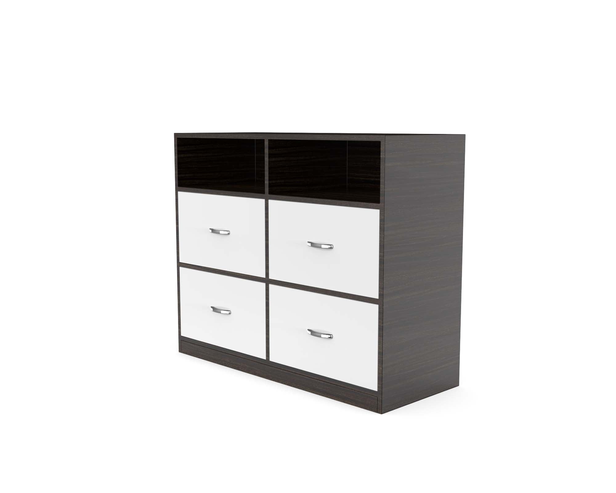 Quinn Multipurpose Storage Cabinet - Thai teak and Frosty white - Neehv Home