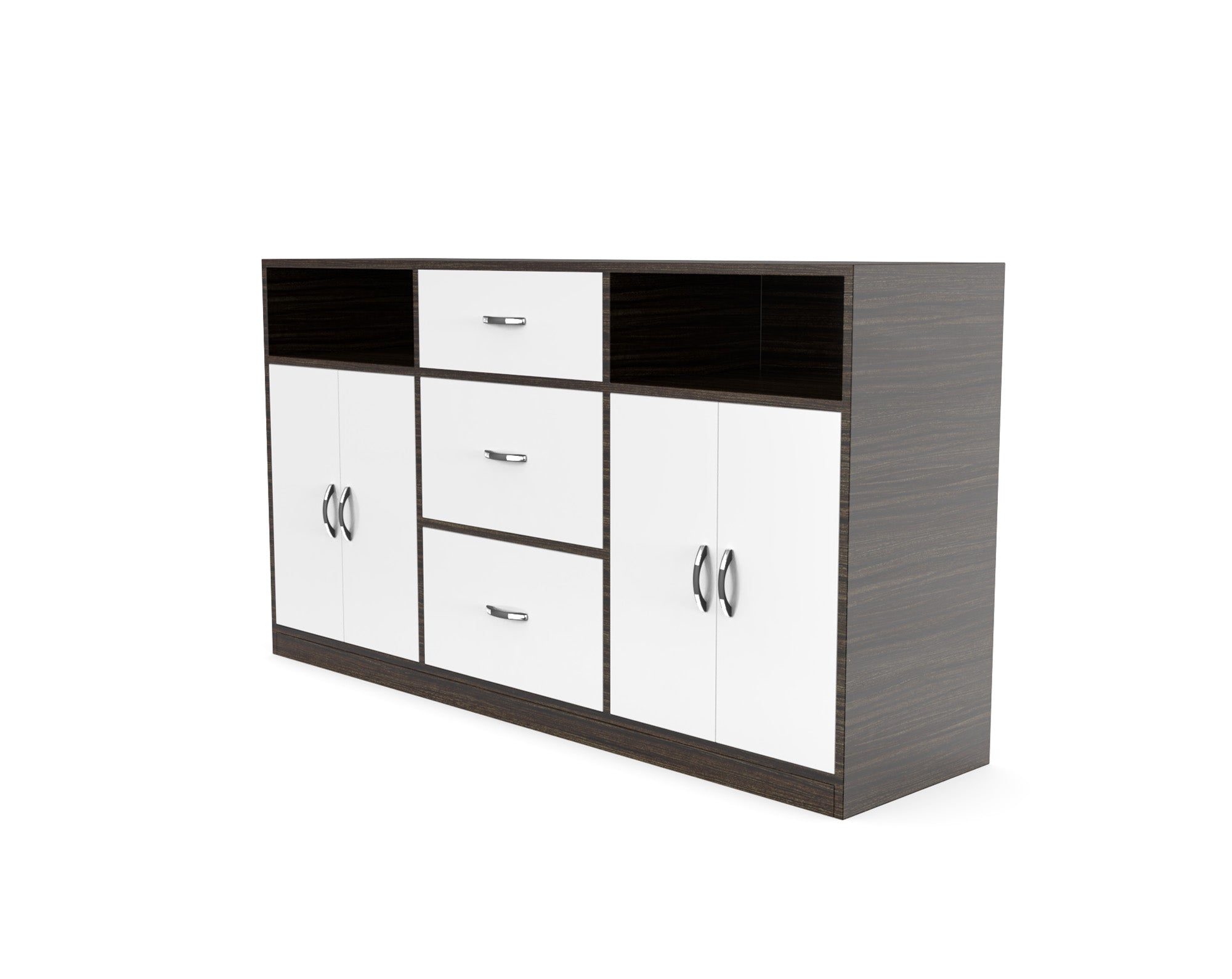 Astoria Sideboard Cabinet with Drawers - Thai teak and Frosty white - Neehv Home