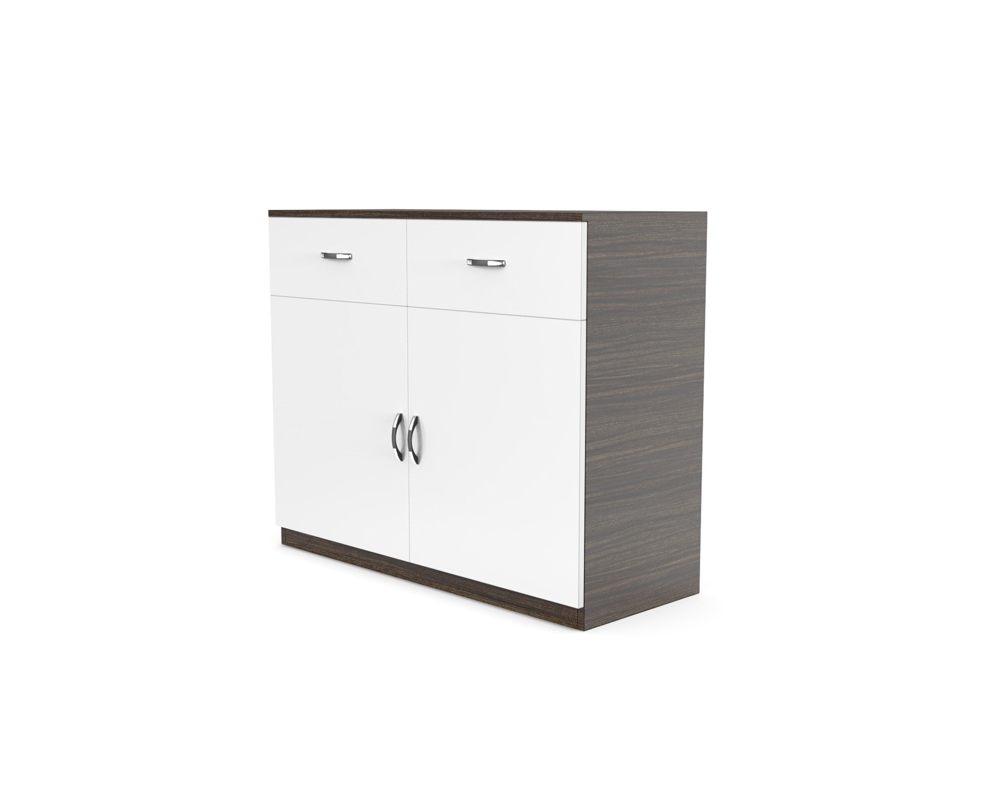 Luna Storage Cabinet - Thai teak and Frosty white - Neehv Home