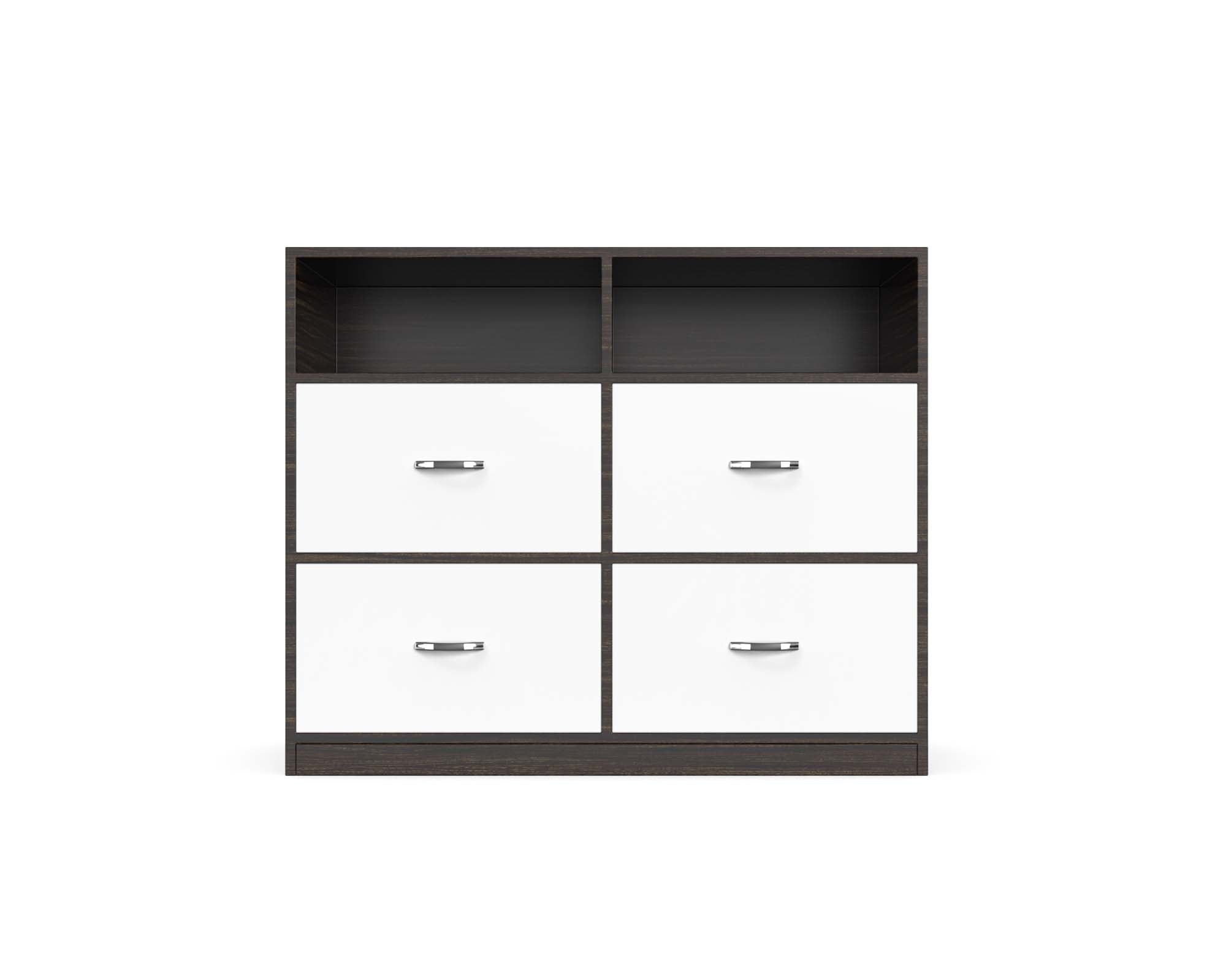 Quinn Multipurpose Storage Cabinet - Thai teak and Frosty white - Neehv Home