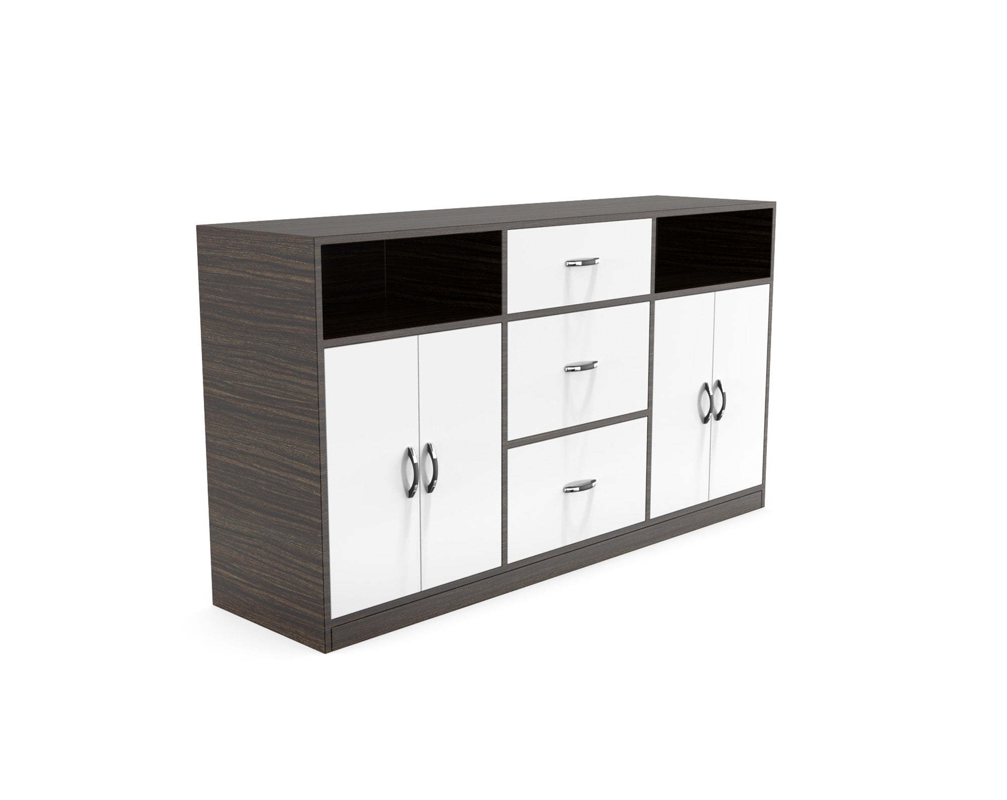 Astoria Sideboard Cabinet with Drawers - Thai teak and Frosty white - Neehv Home