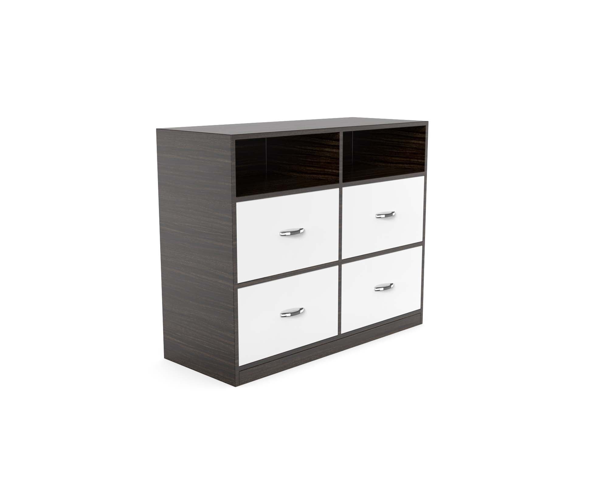 Quinn Multipurpose Storage Cabinet - Thai teak and Frosty white - Neehv Home