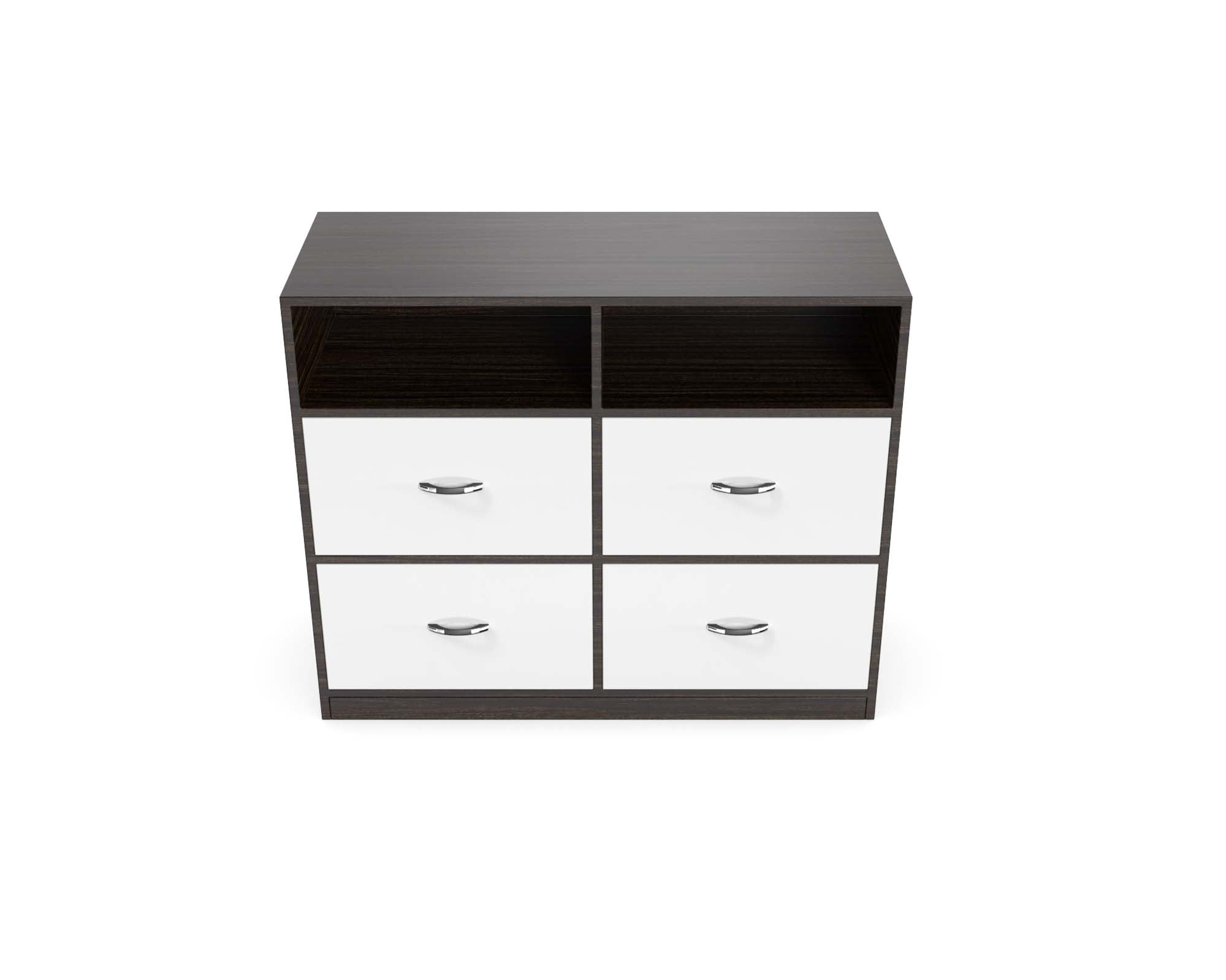 Quinn Multipurpose Storage Cabinet - Thai teak and Frosty white - Neehv Home