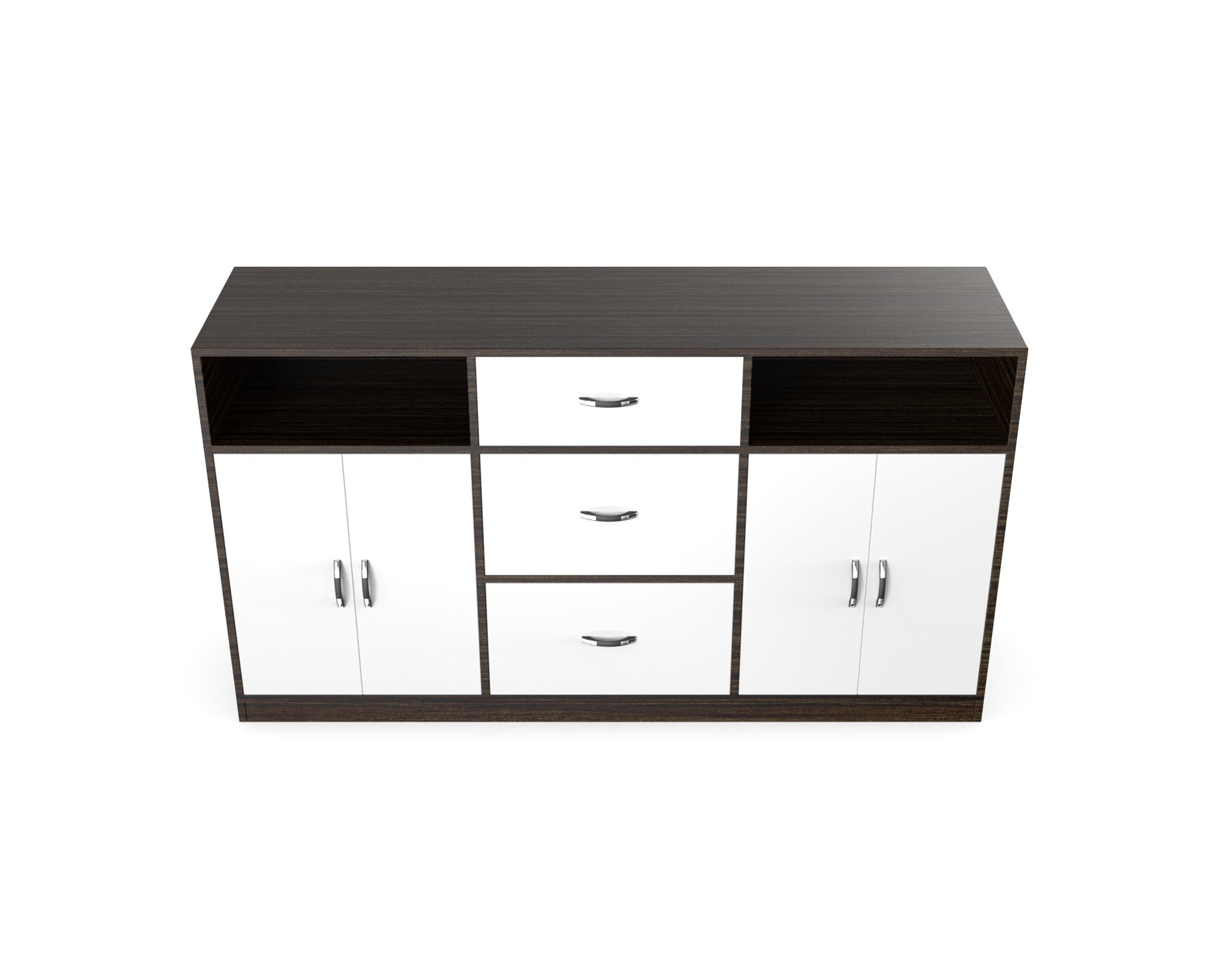 Astoria Sideboard Cabinet with Drawers - Thai teak and Frosty white - Neehv Home