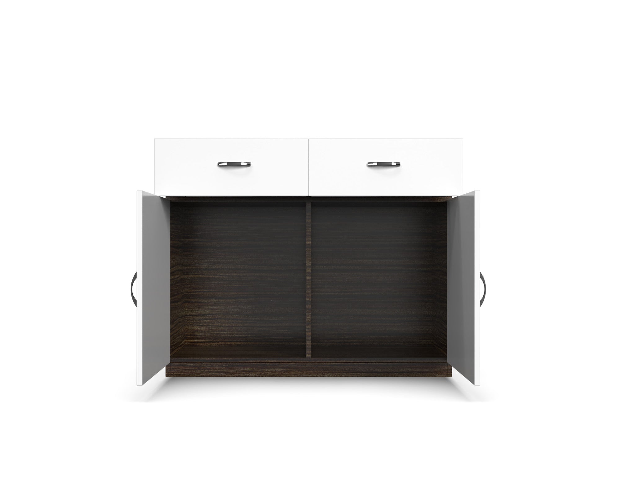 Luna Storage Cabinet - Thai teak and Frosty white - Neehv Home