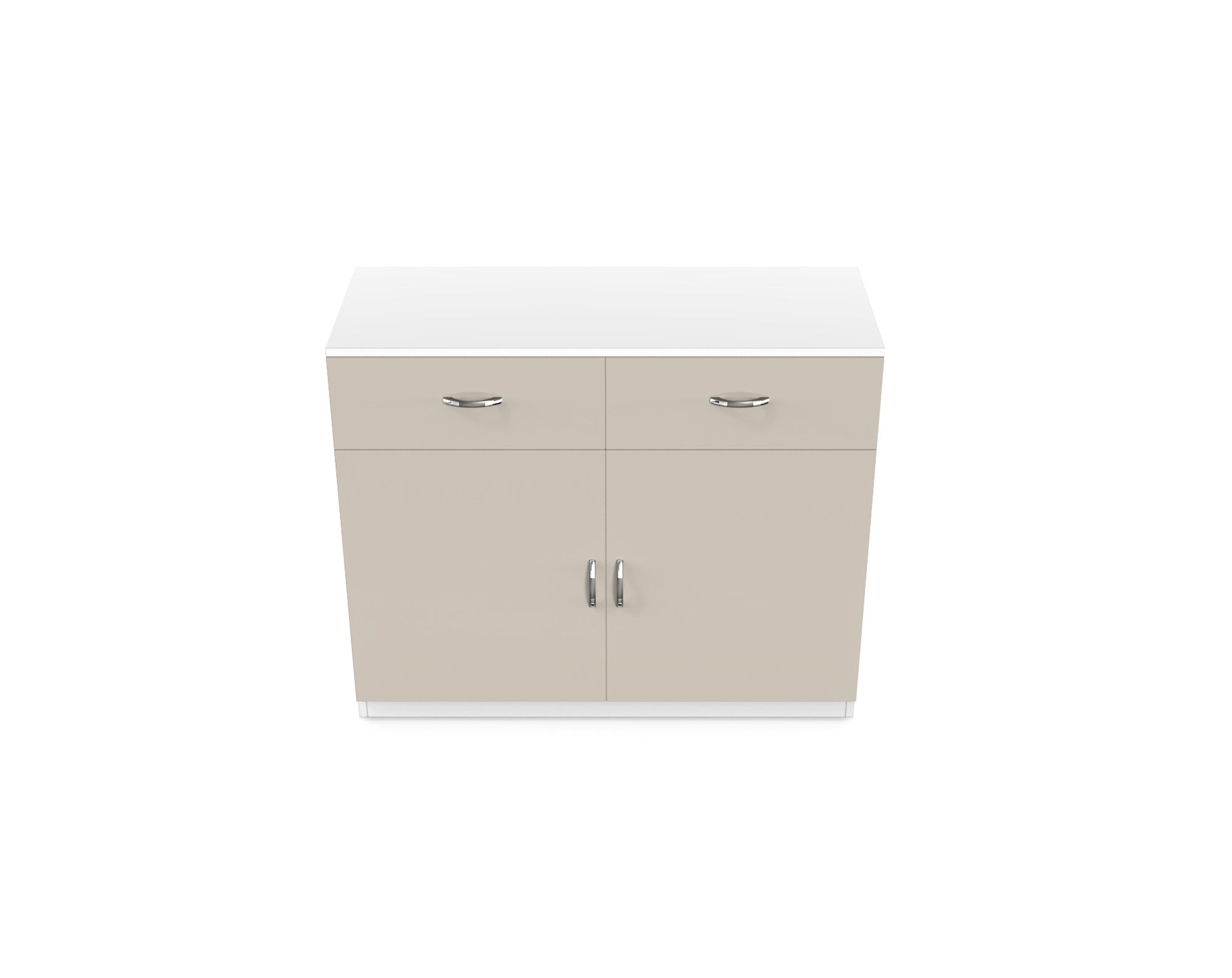 Luna Storage Cabinet - UV Glossy Pebble Beach and Frosty White - Neehv Home