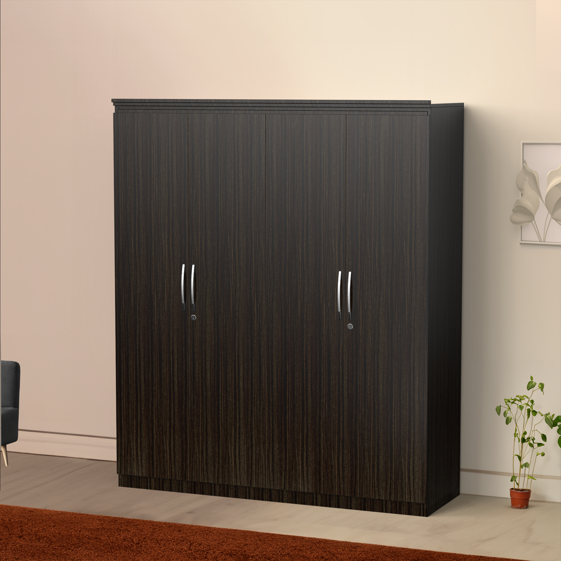 Oasis 4 Door Wardrobe - Wenge - Neehv Home