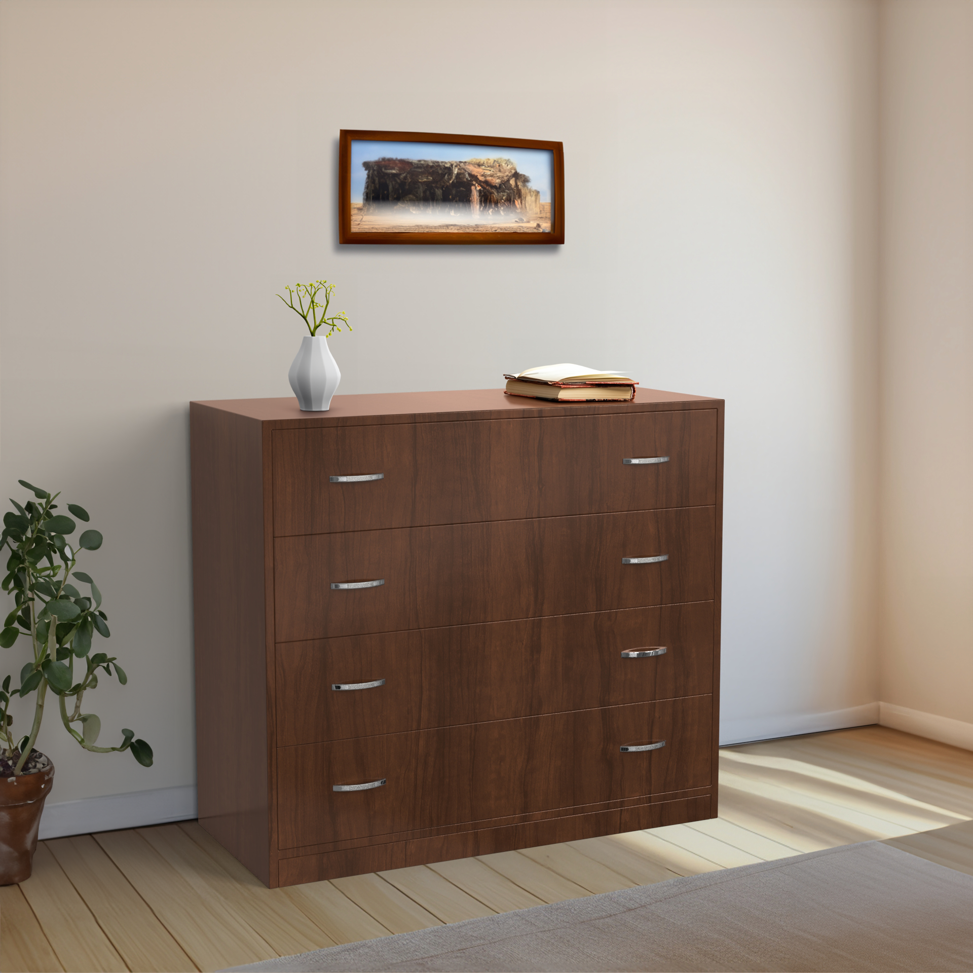 Bliss Chest with 4 Drawers (3') - Brazilian Walnut - Neehv Home