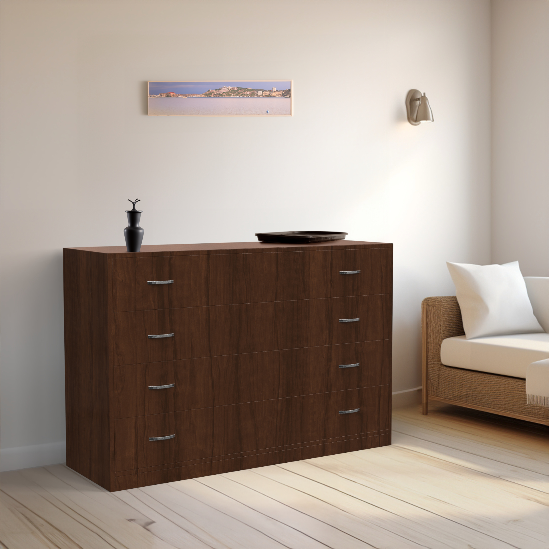 Bliss Chest with 4 Drawers (4') - Brazilian Walnut - Neehv Home