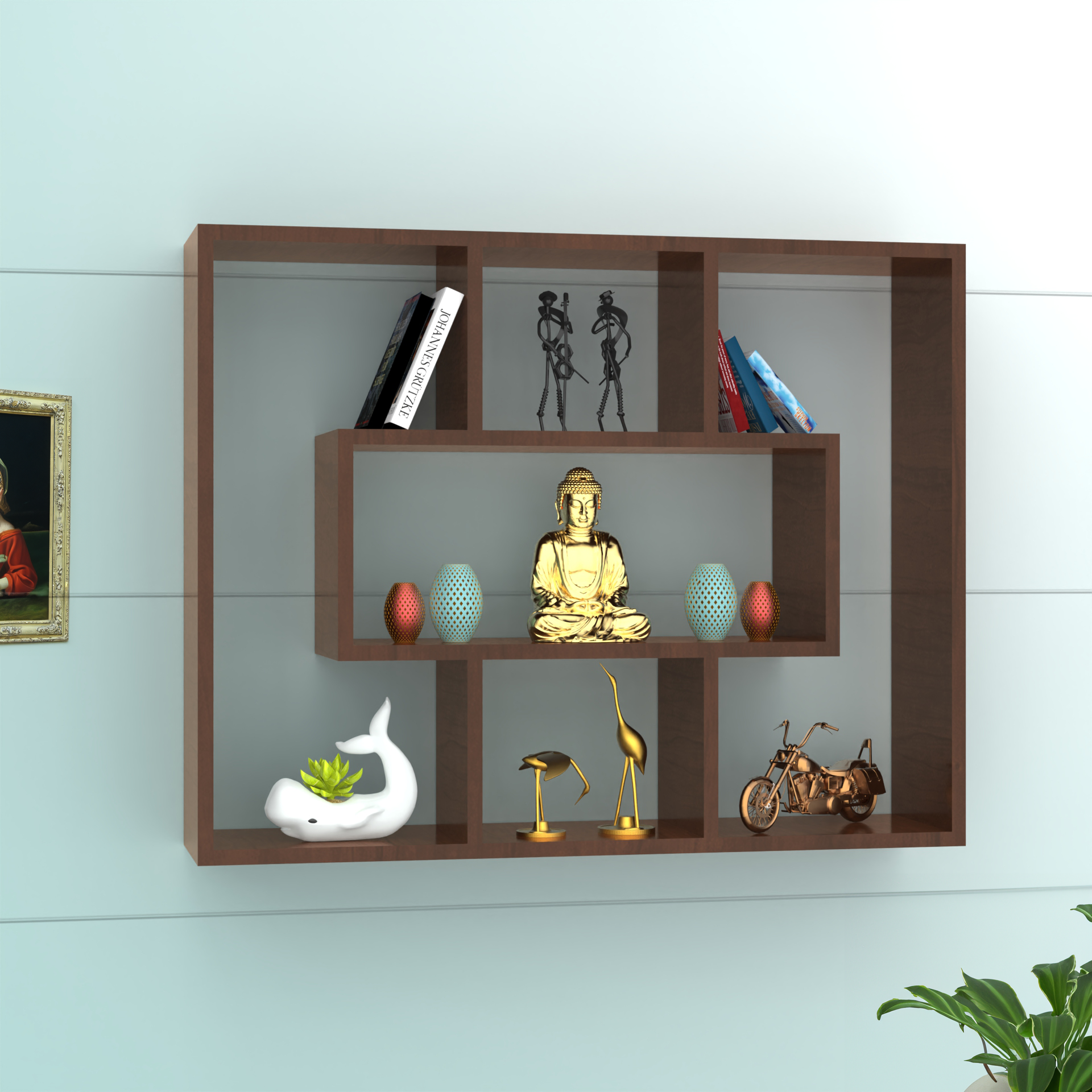 Harper Wall Shelf - Brazilian Walnut - Neehv Home