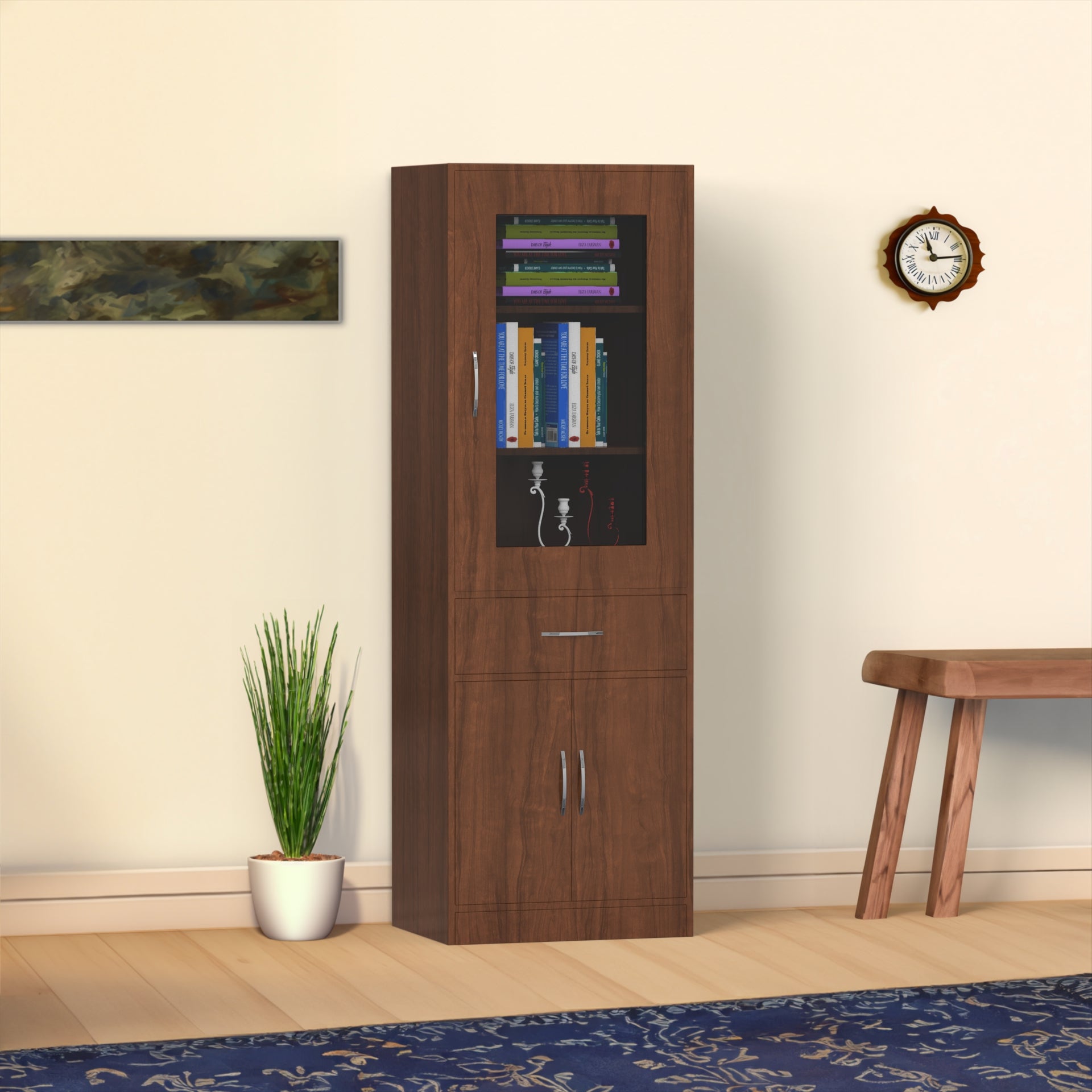 Finn Wooden Bookshelf - Brazilian walnut - Neehv Home