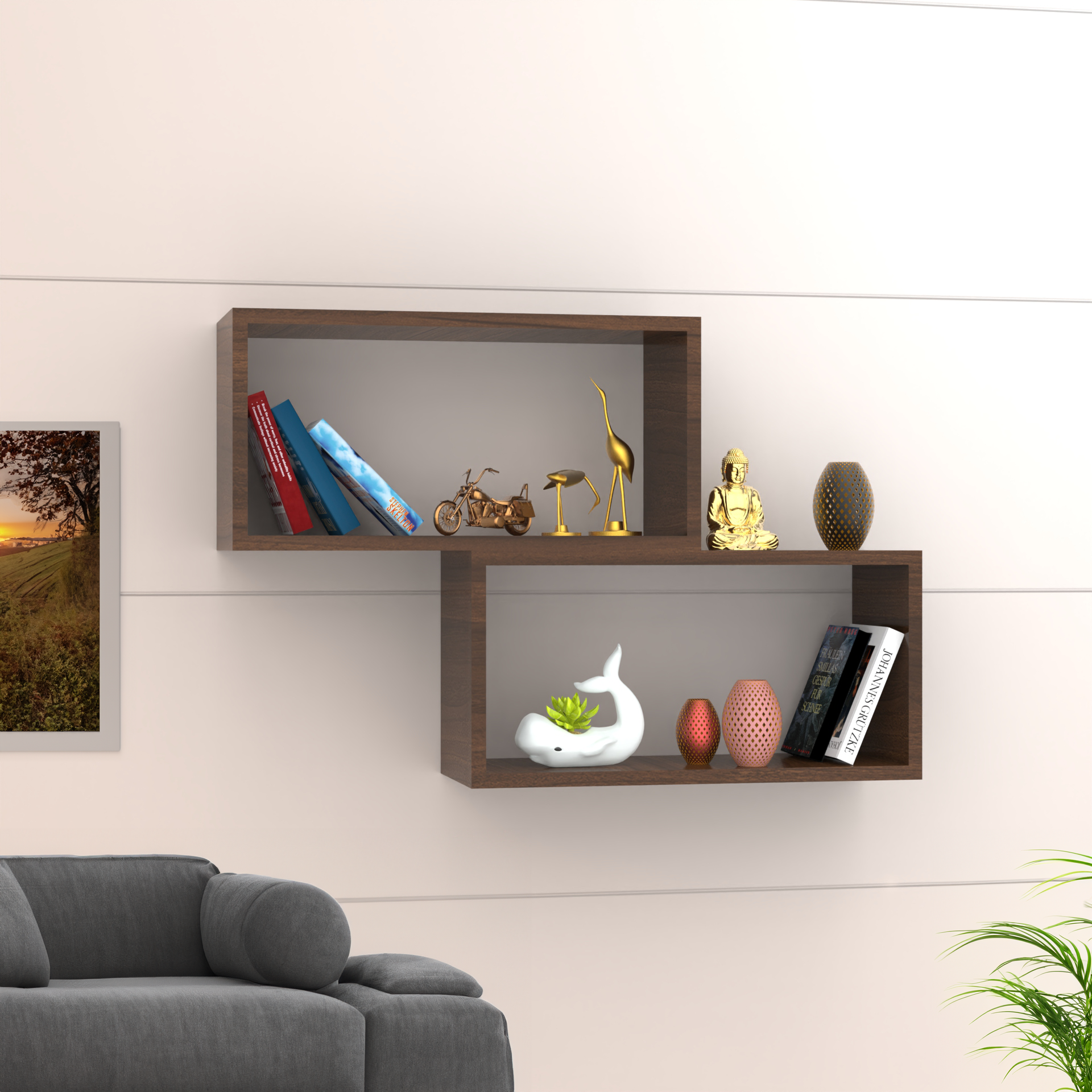 Canon Wall Shelf - Classic Walnut - Neehv Home