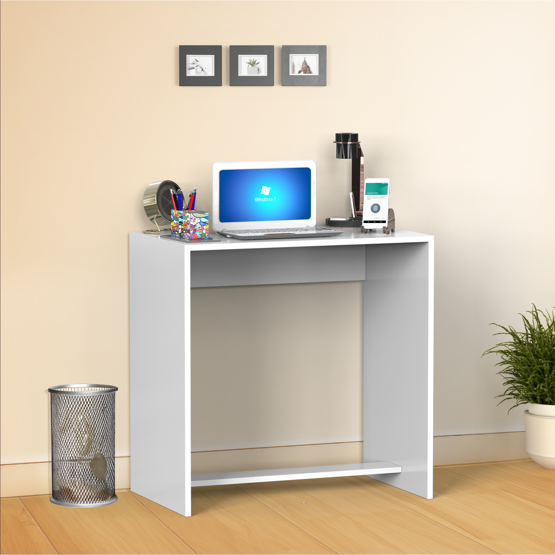 Nova Study Table - Frosty White - Neehv Home