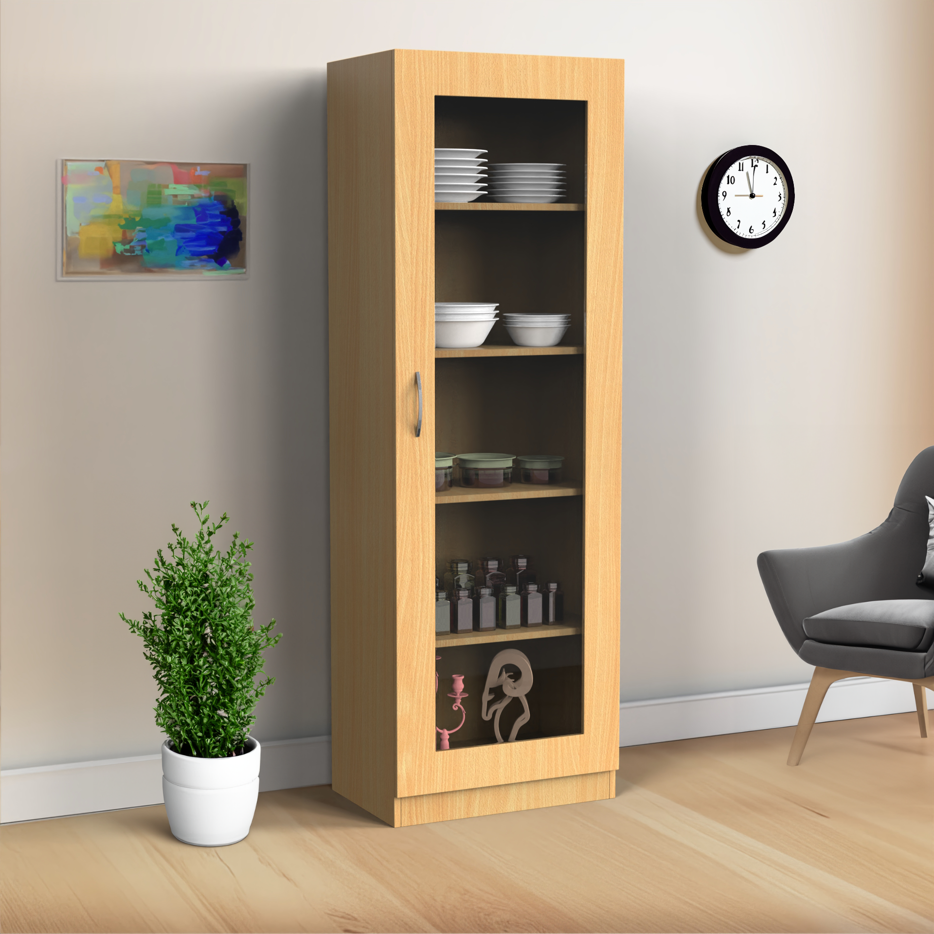 Rose Crockery Unit - Bavarian beech - Neehv Home