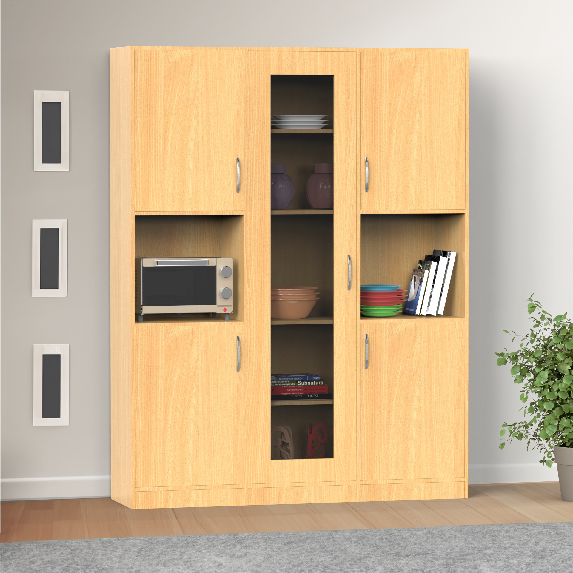 Claire Crockery Cabinet - Bavarian beech - Neehv Home