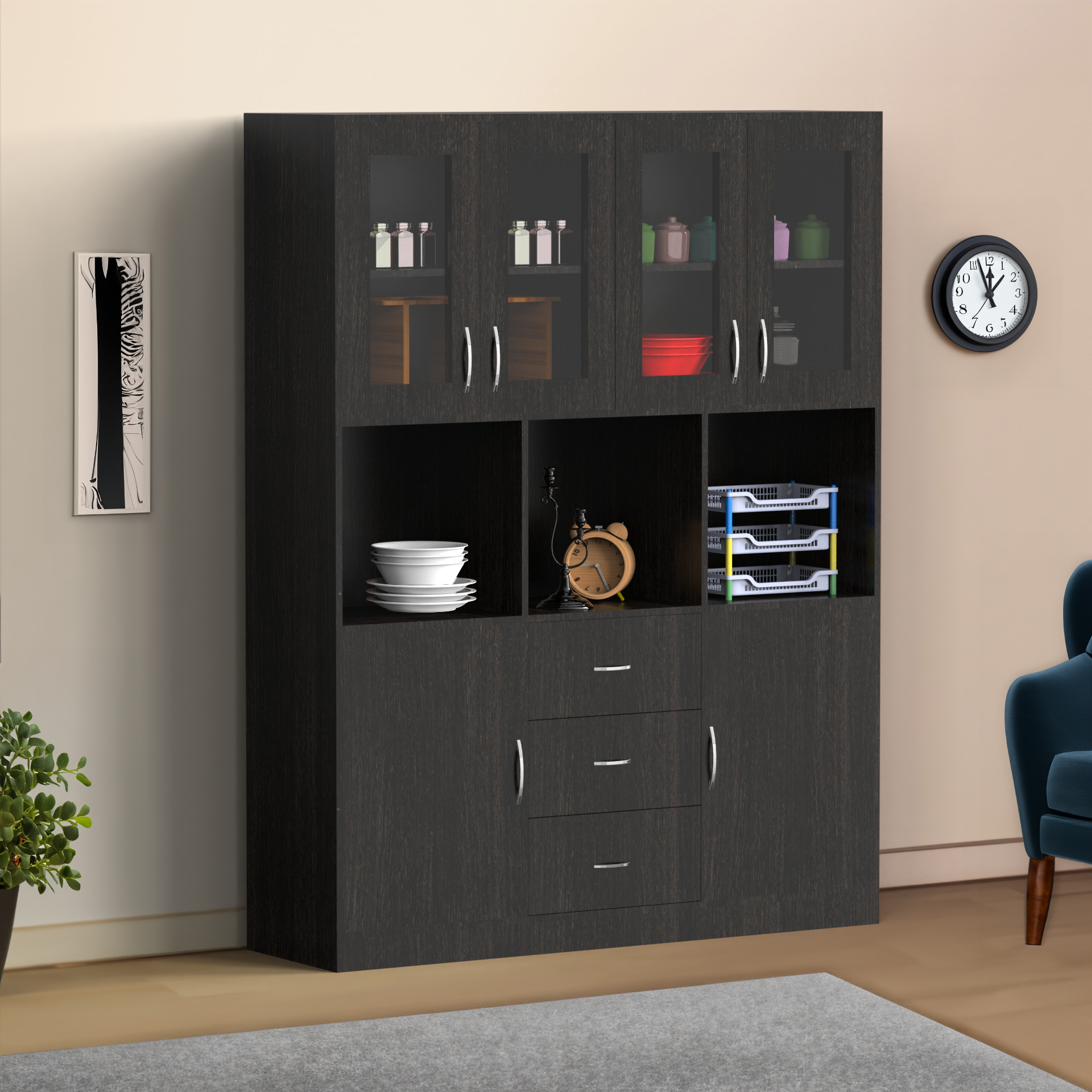 Nora Crockery Cabinet - Wenge - Neehv Home