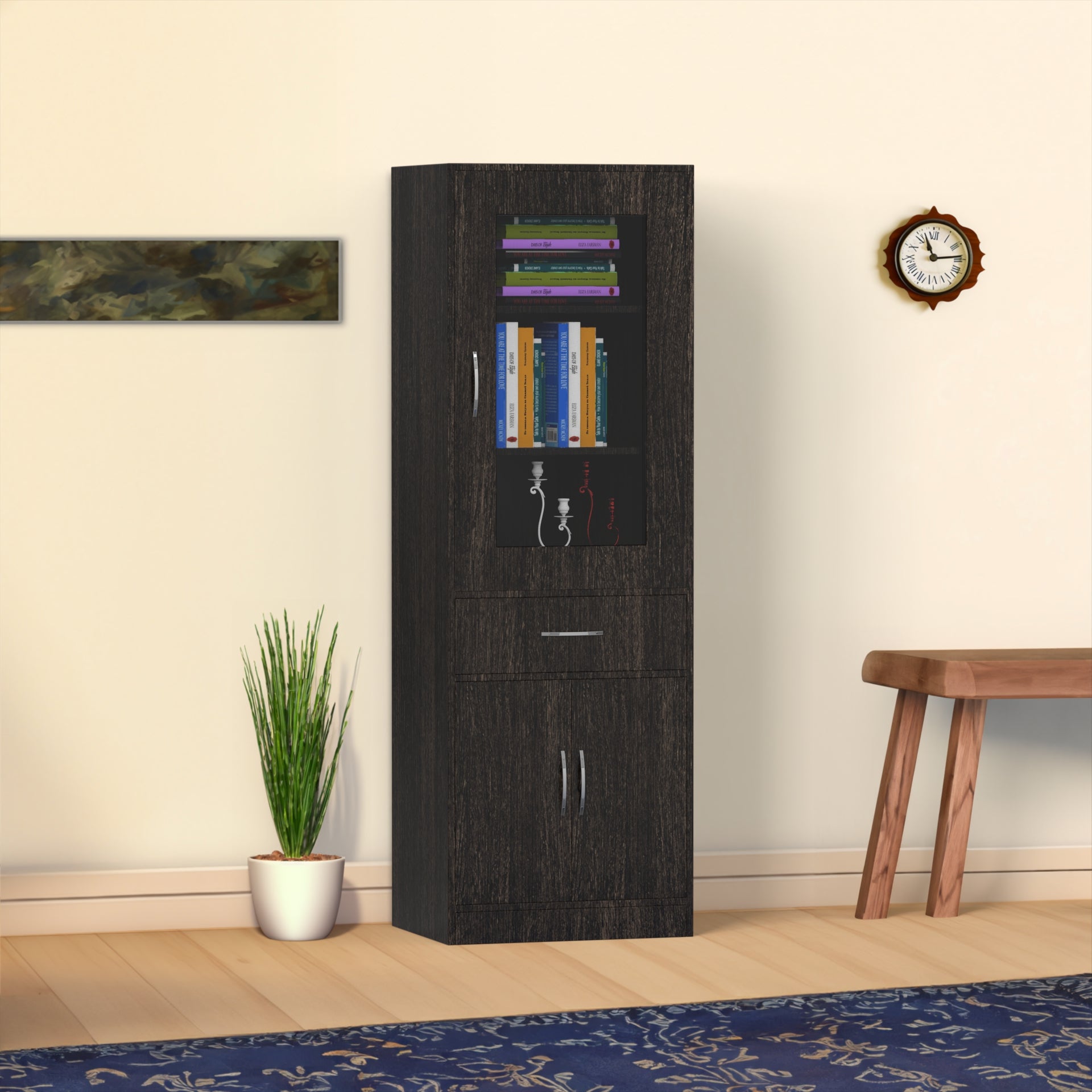 Finn Wooden Bookshelf - Wenge - Neehv Home