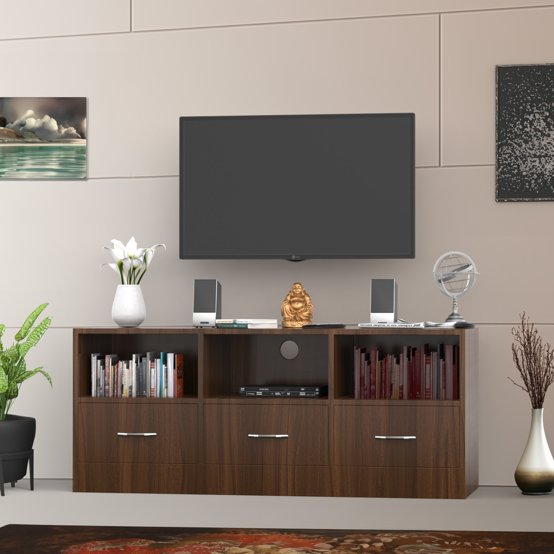 Radiance TV Unit - Classic Walnut - Neehv Home