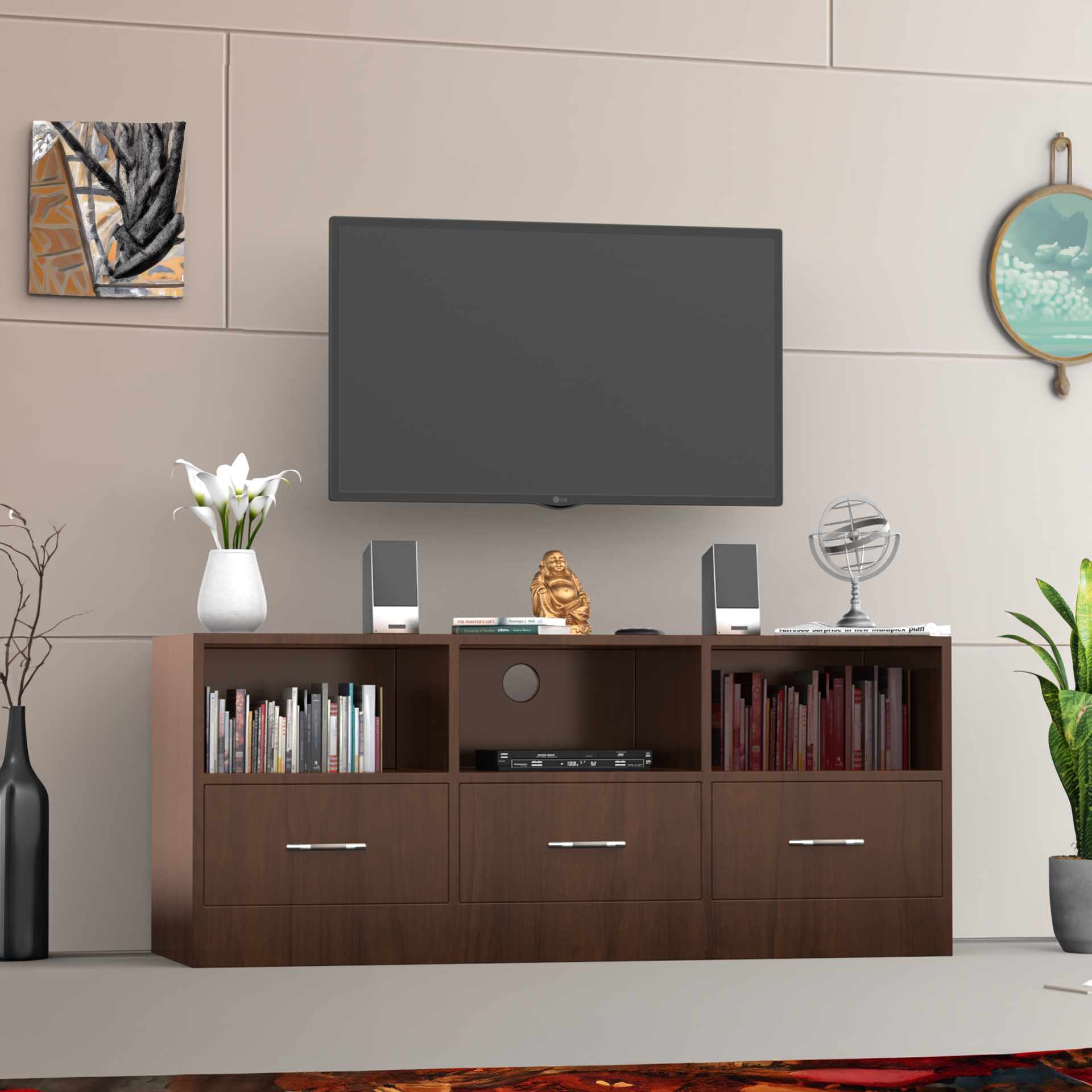 Radiance TV Unit - Brazilian Walnut - Neehv Home