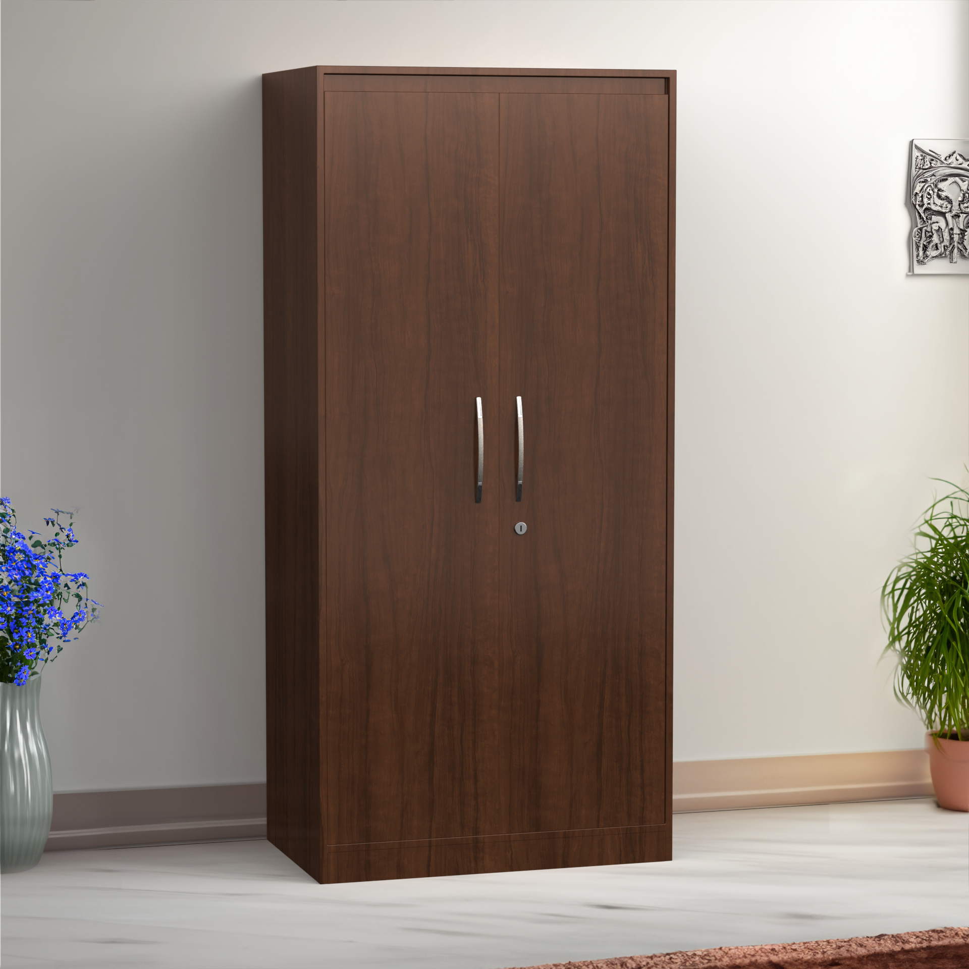 Melody 2 Door Wardrobe - Brazilian walnut - Neehv Home