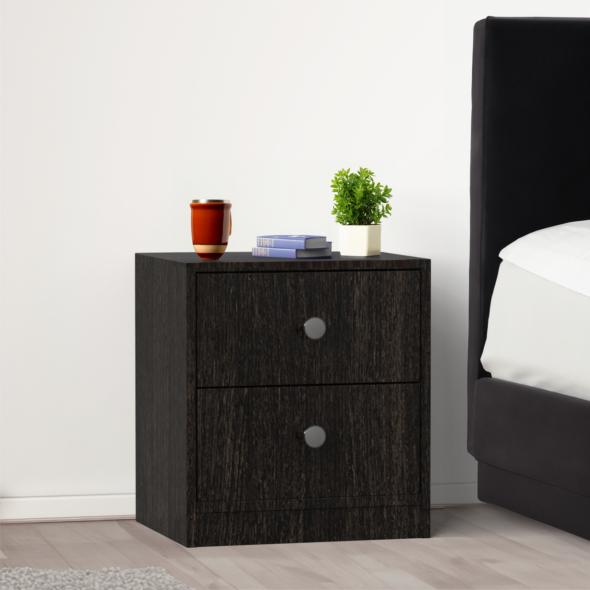 Liam Bedside Table - Wenge - Neehv Home