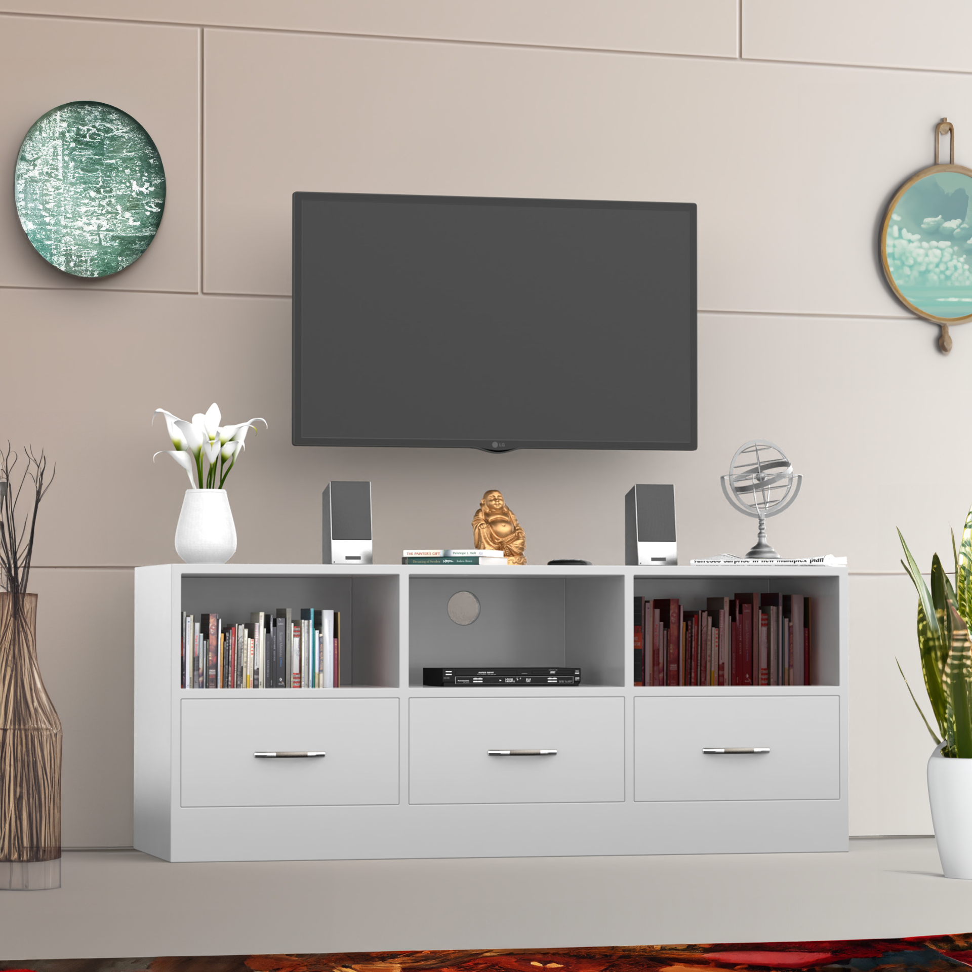 Radiance TV Unit - Frosty White - Neehv Home