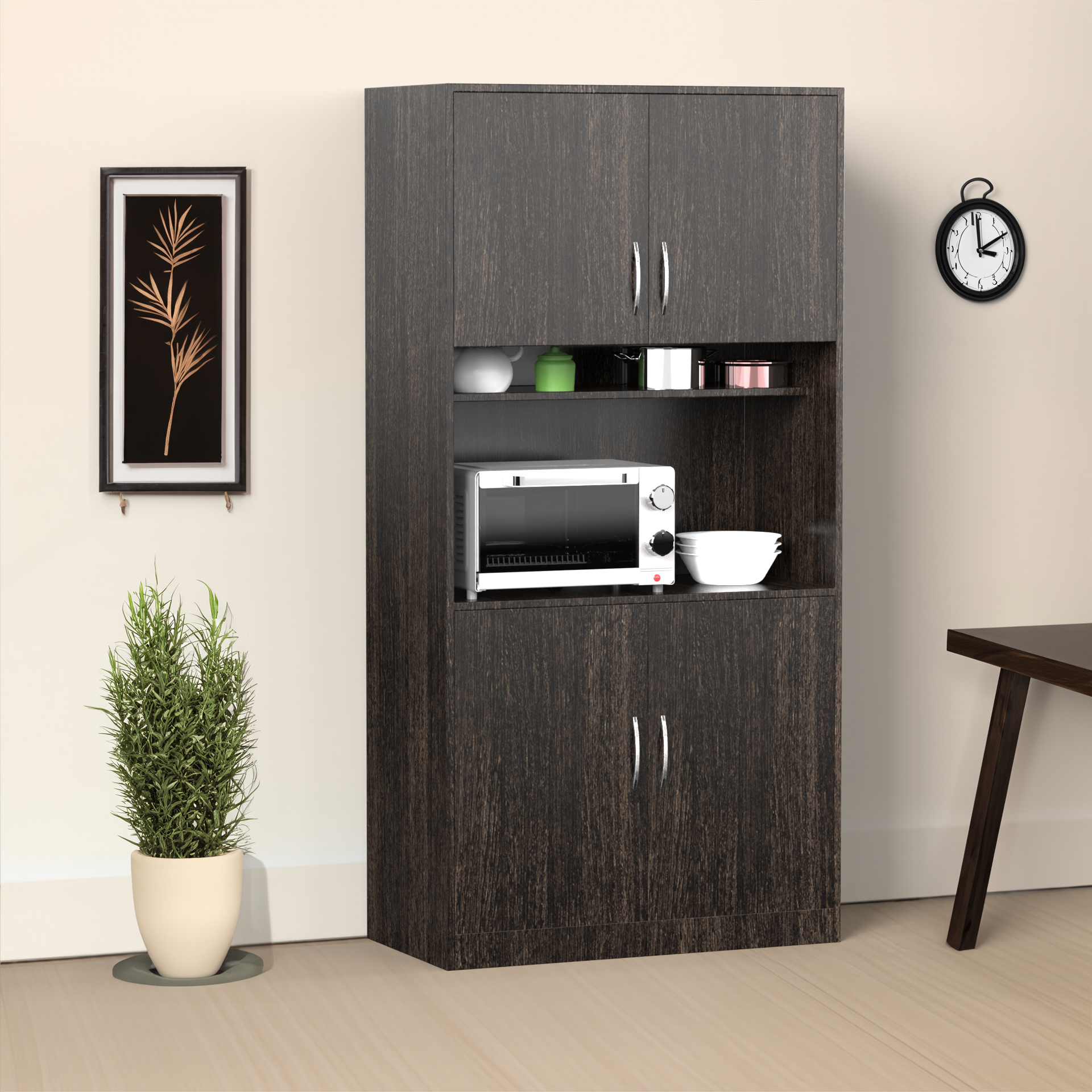 Zoe Wooden Crockery Unit - Wenge - Neehv Home