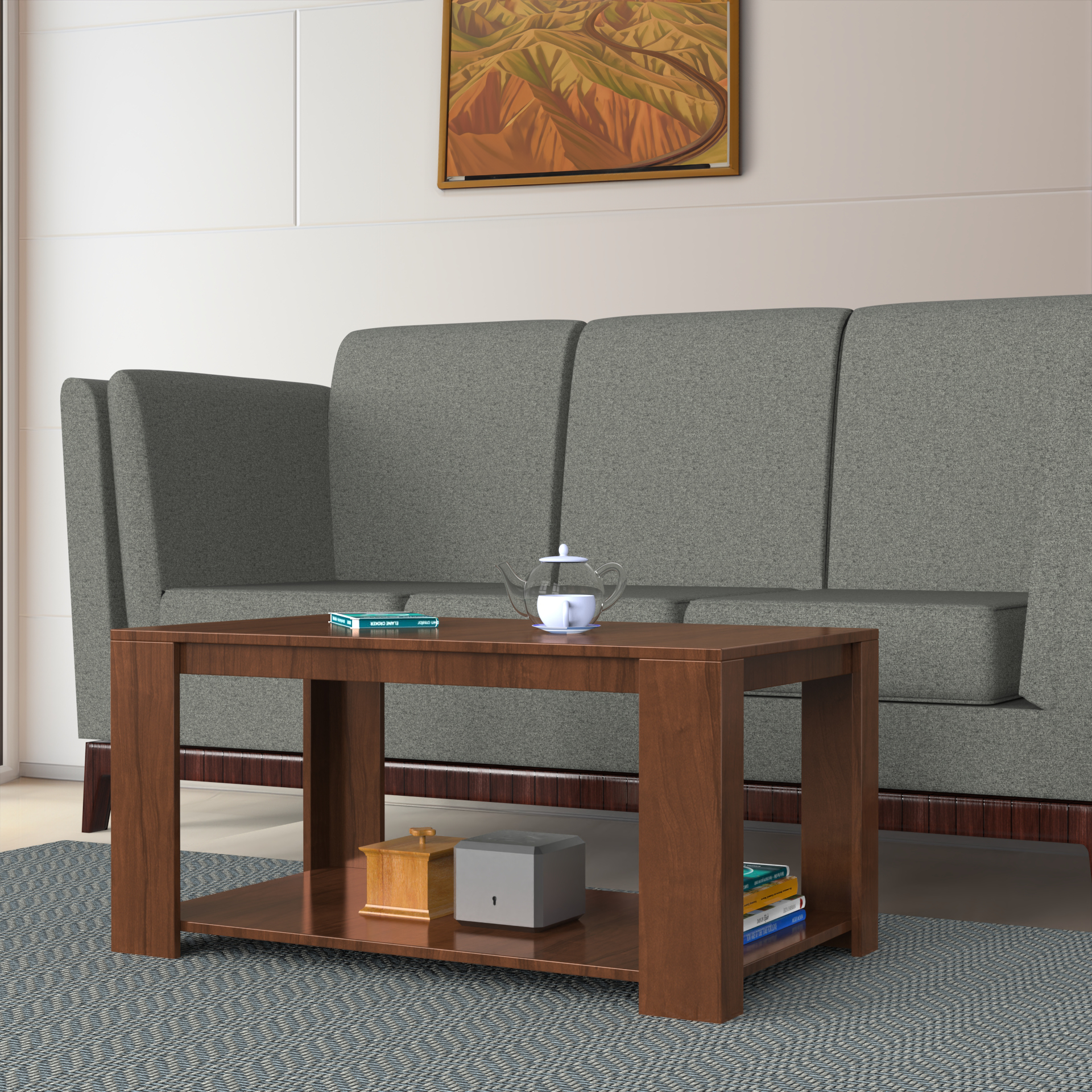 Jubilee Rectangular Center Table - Brazilian Walnut - Neehv Home