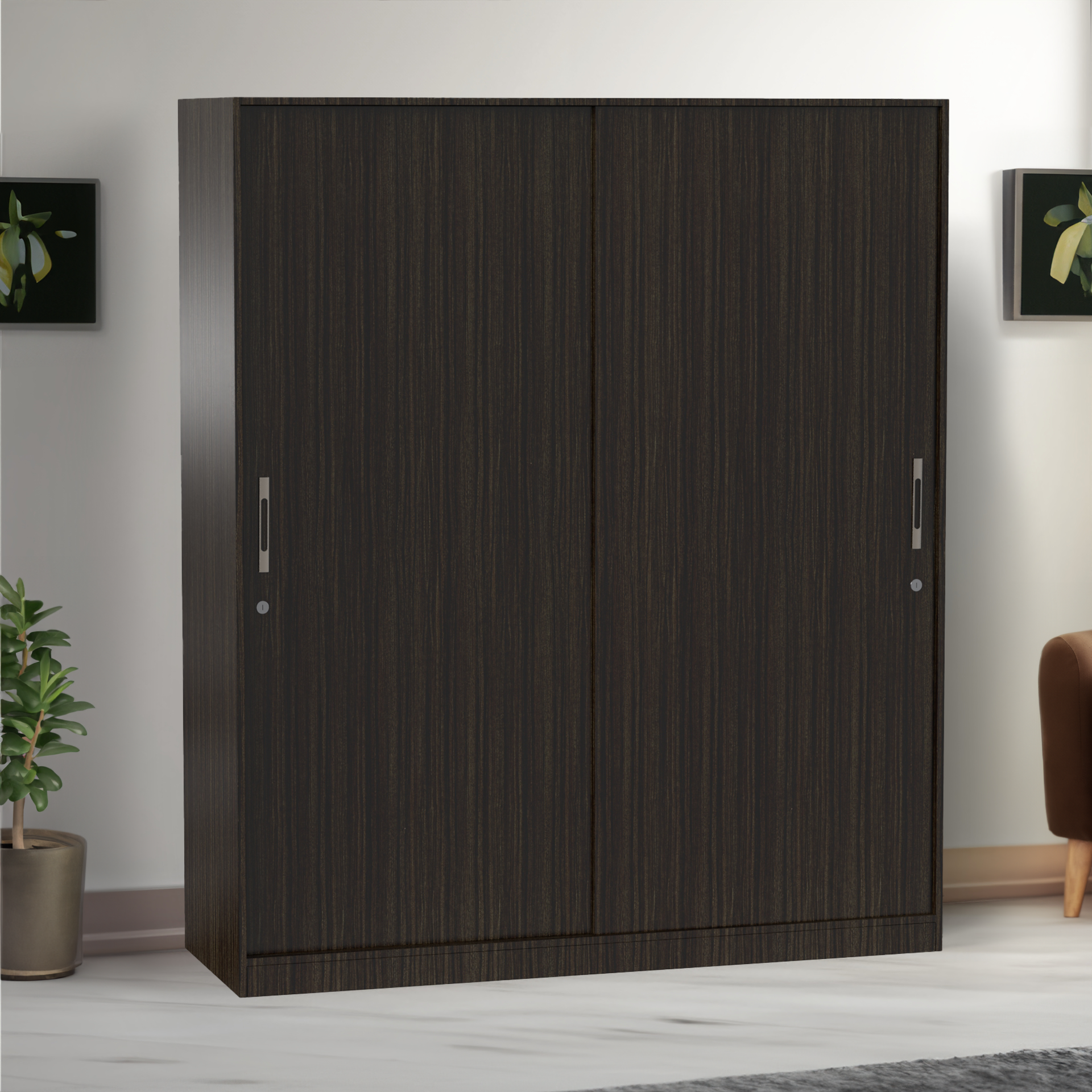 Santorini Sliding Door Wardrobe - Thai teak - Neehv Home