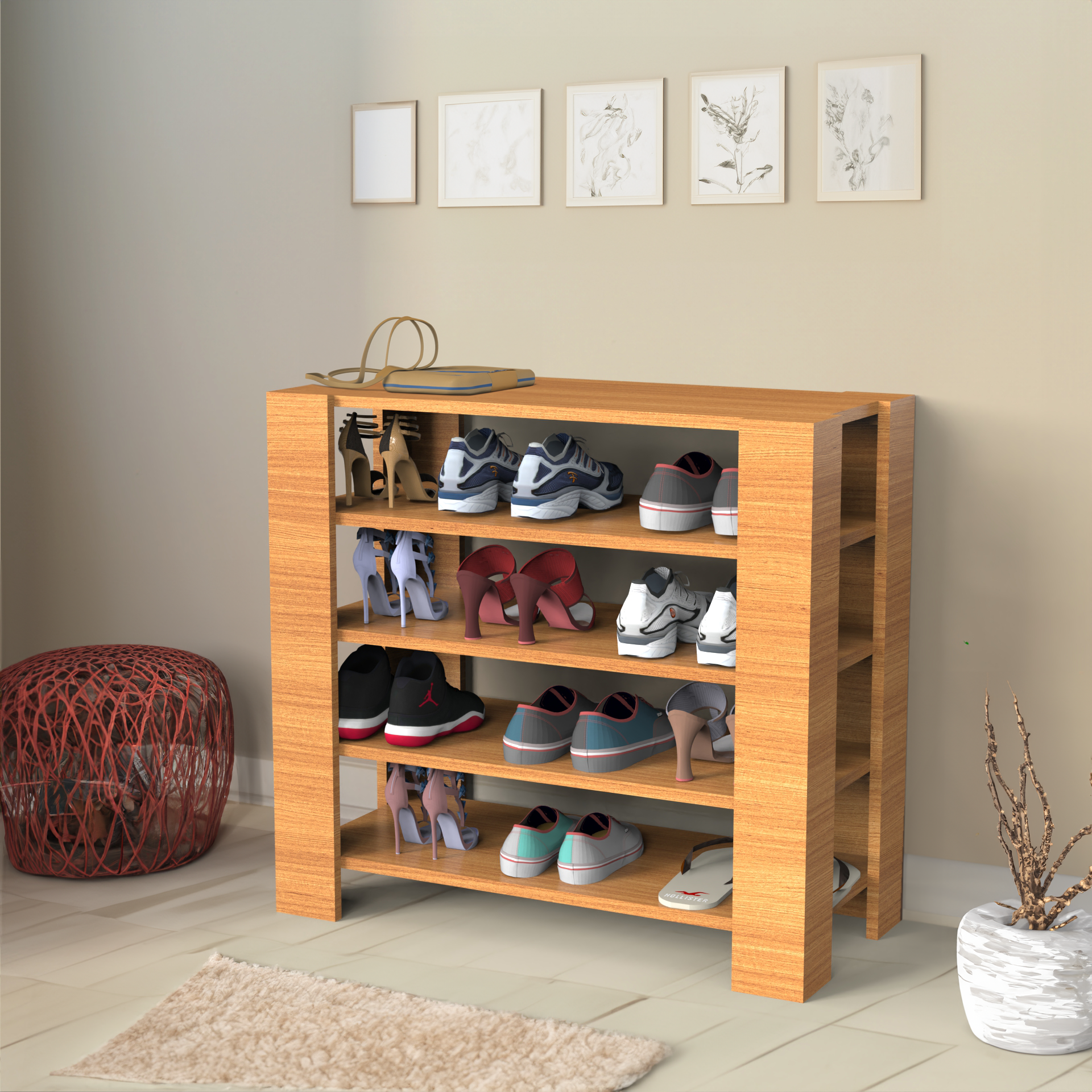 Lucid Shoe Rack - Bavarian beech - Neehv Home