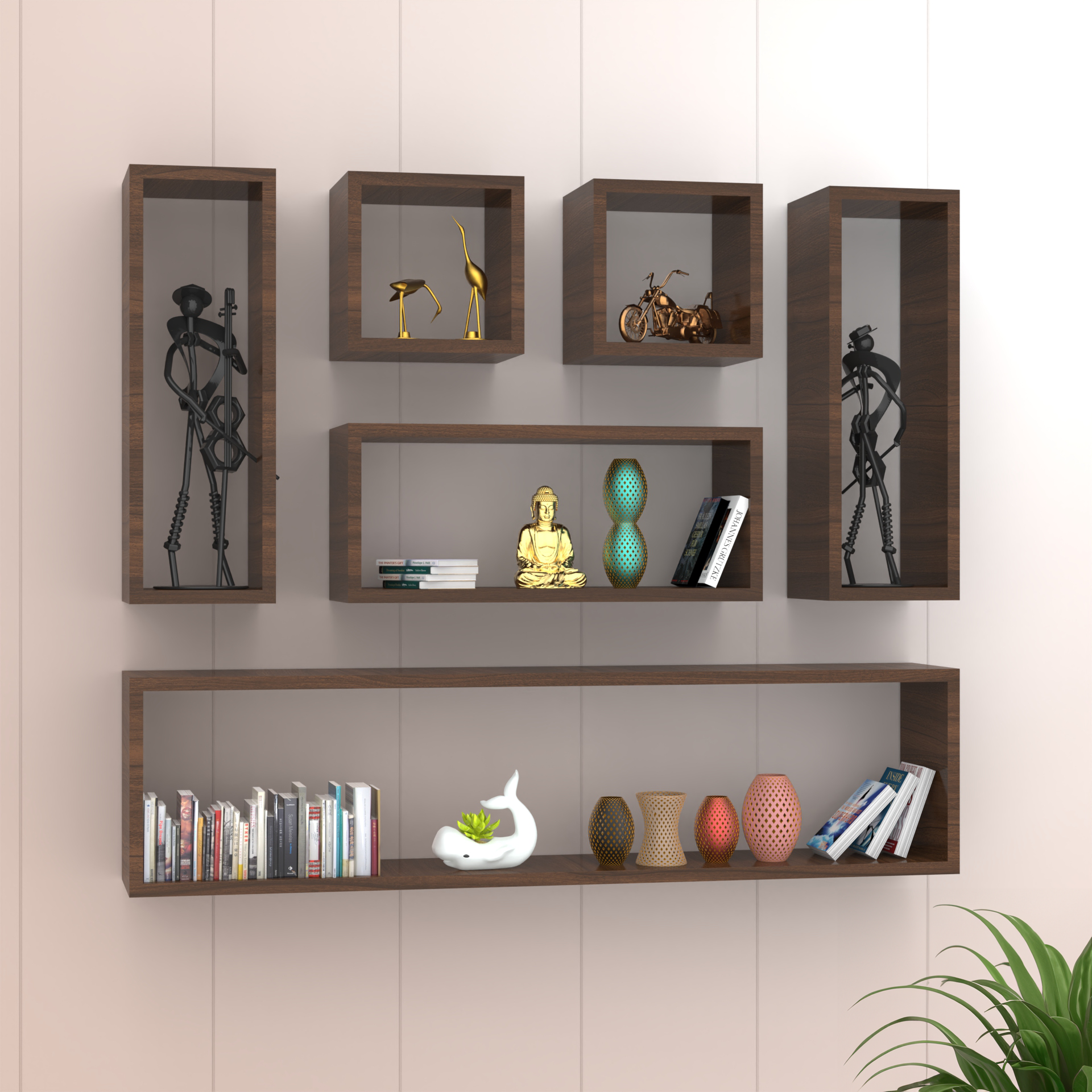 Dallas Wall Shelf - Classic Walnut - Neehv Home