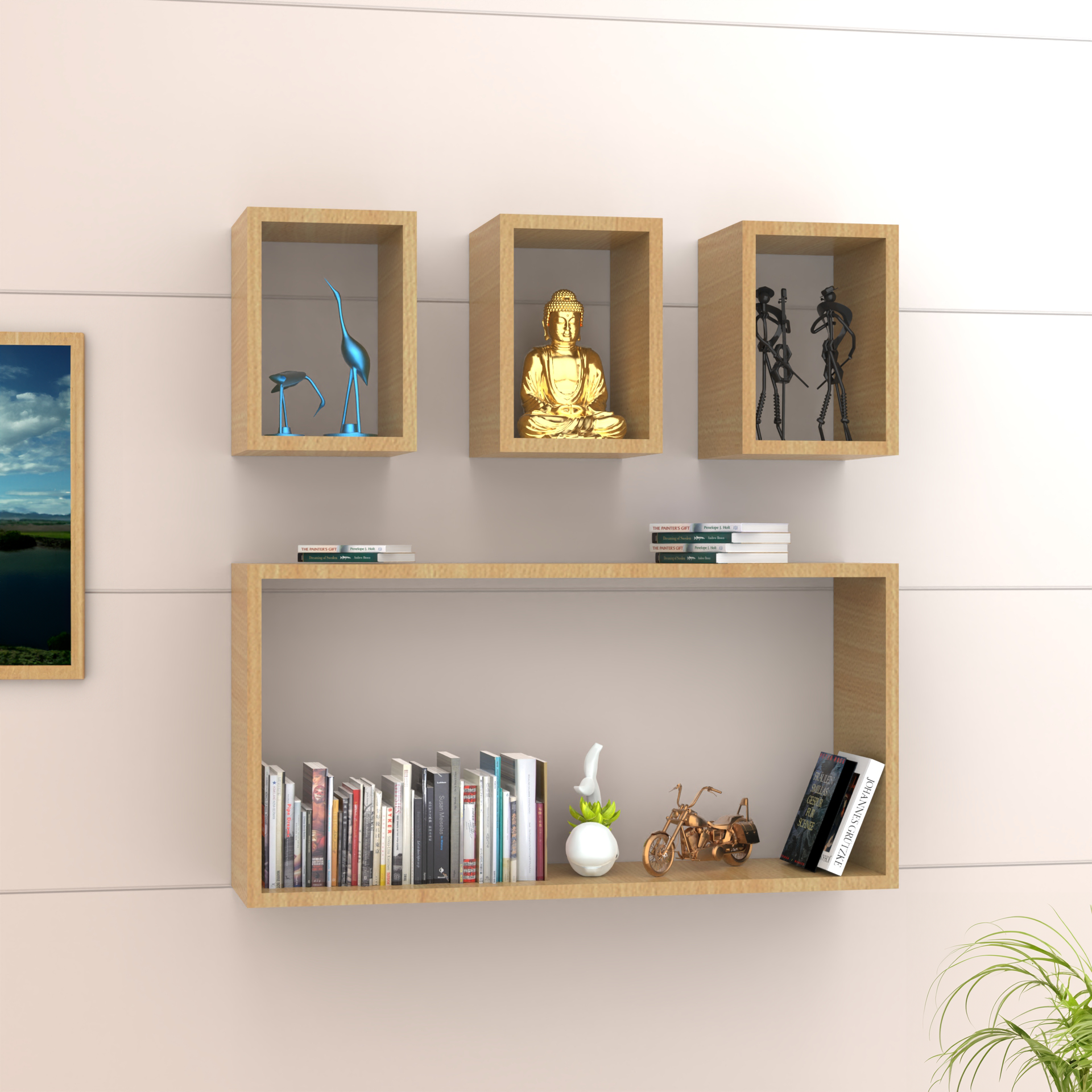 Dylan Floating Wall Shelf - Bavarian Beech - Neehv Home