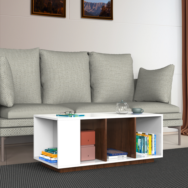 Marvel Rectangular Coffee Table with Storage - Brazillian Walnut