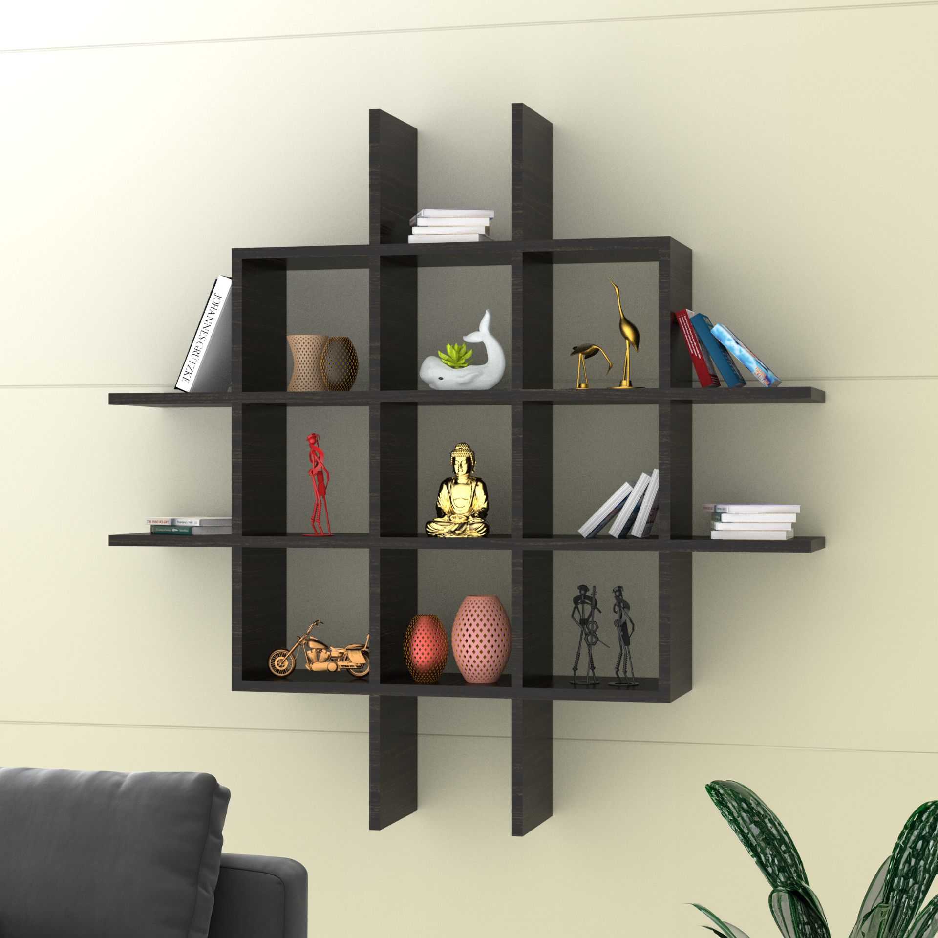 Krissy Wall Shelf - Wenge - Neehv Home