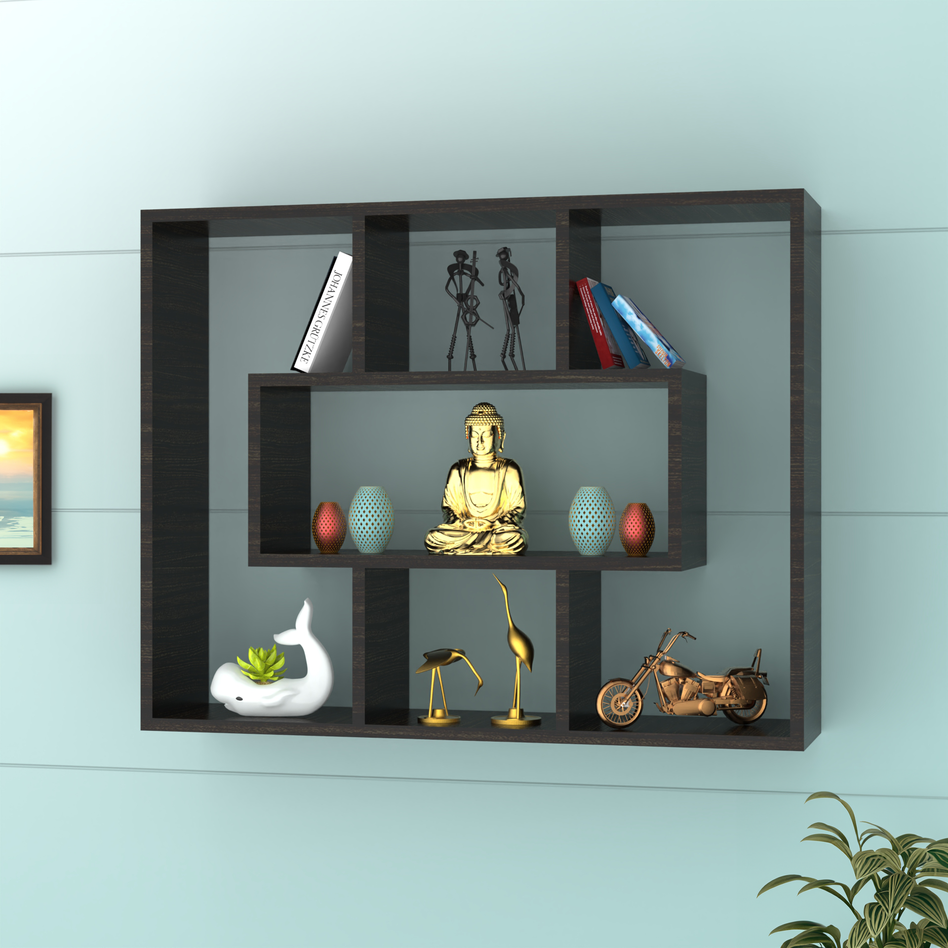 Harper Wall Shelf - Wenge - Neehv Home