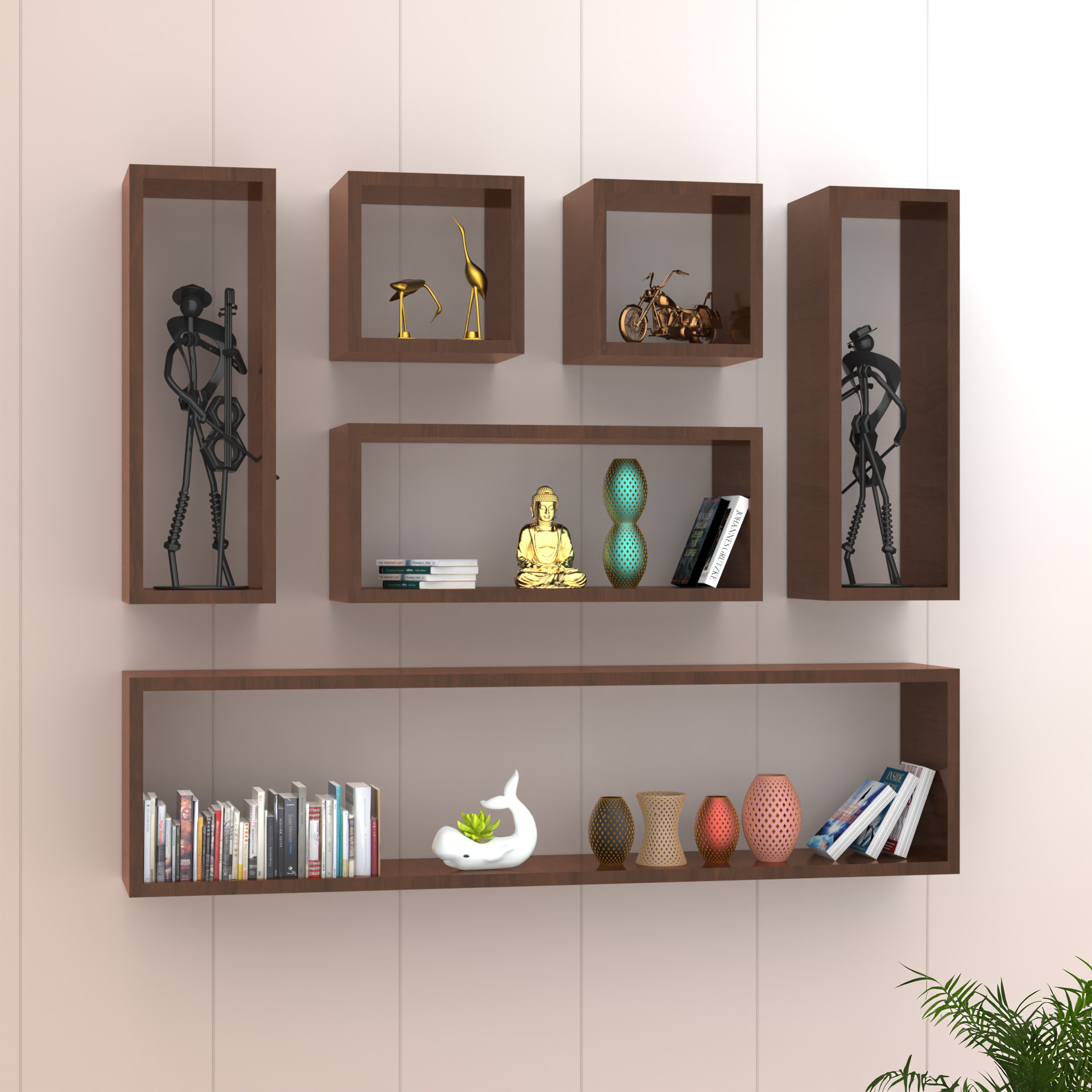 Dallas Wall Shelf - Brazilian Walnut - Neehv Home