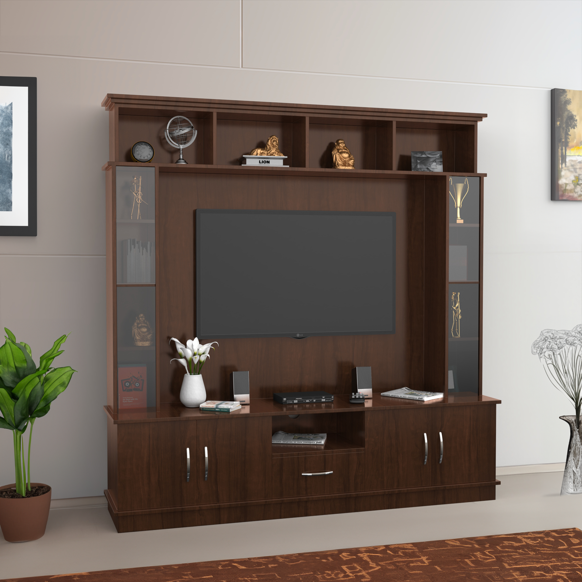 Goldberg Wooden TV Unit - Brazilian Walnut - Neehv Home