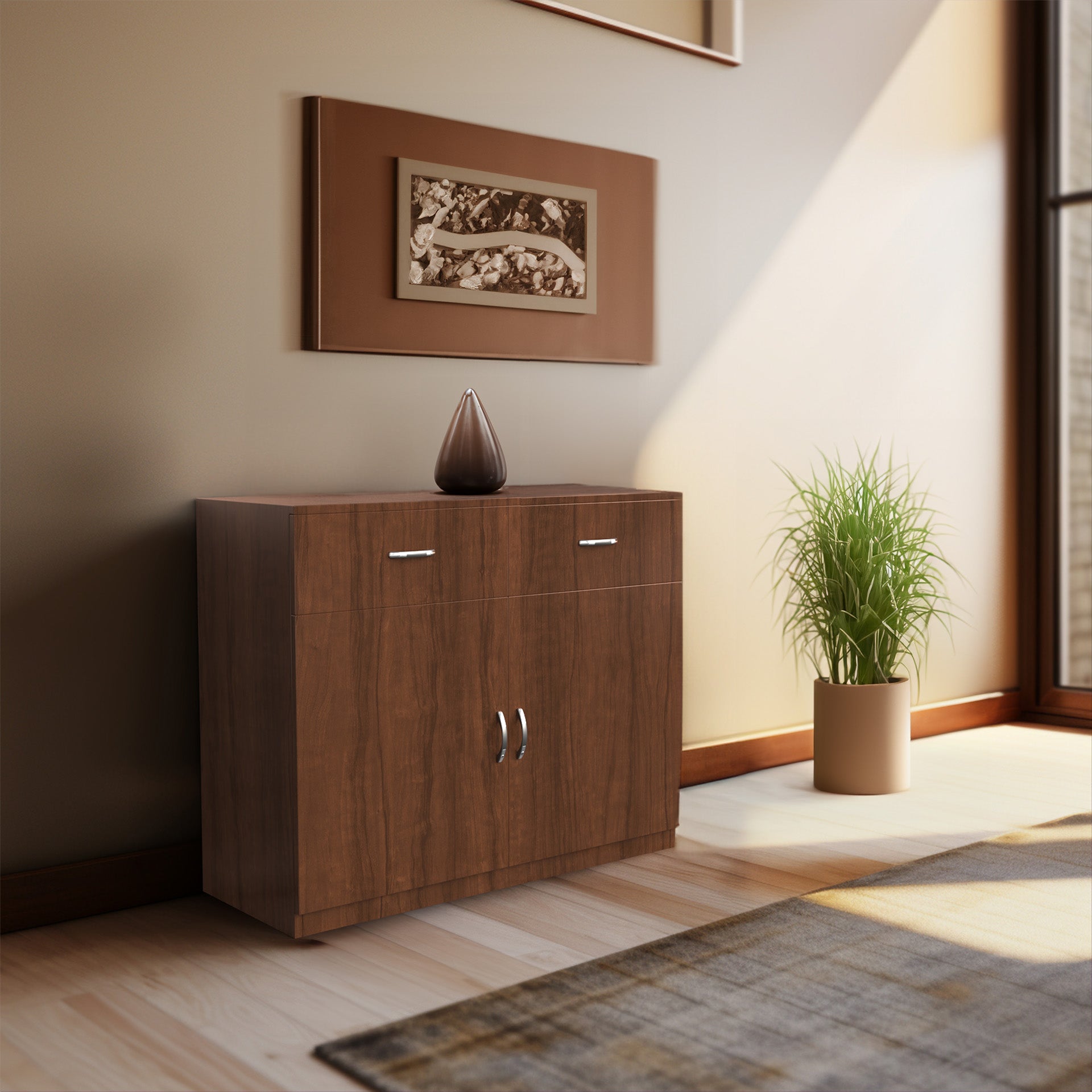 Luna Storage Cabinet - Brazilian walnut - Neehv Home