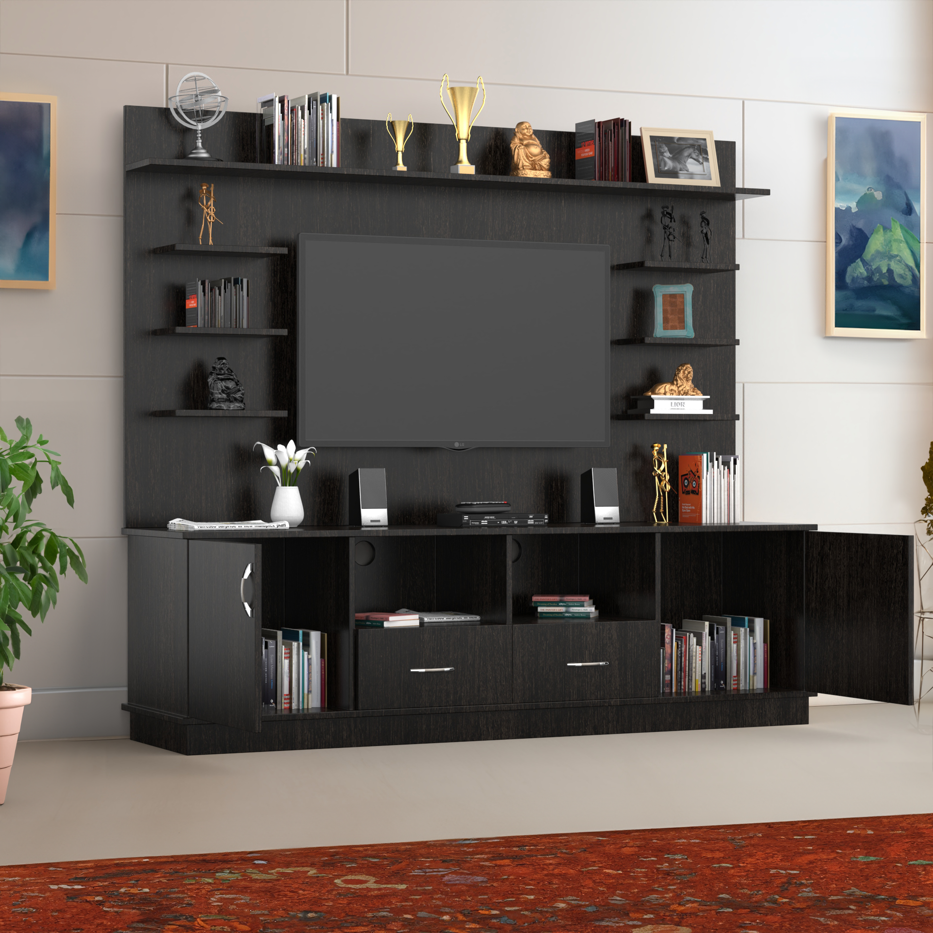 Brilliance TV Unit - Wenge - Neehv Home