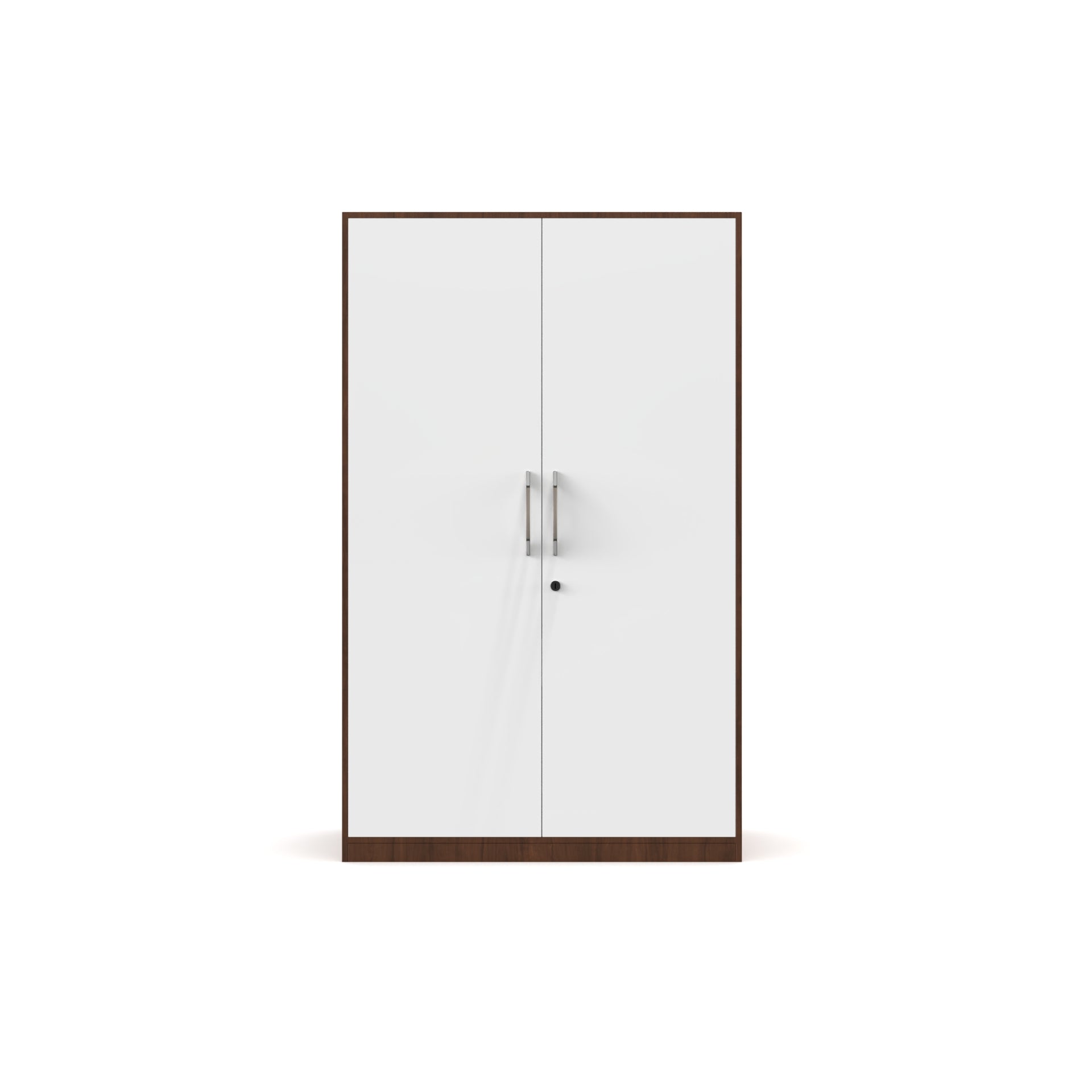 Silvan 2 Door Wardrobe - Brazilian walnut and Frosty white - Neehv Home