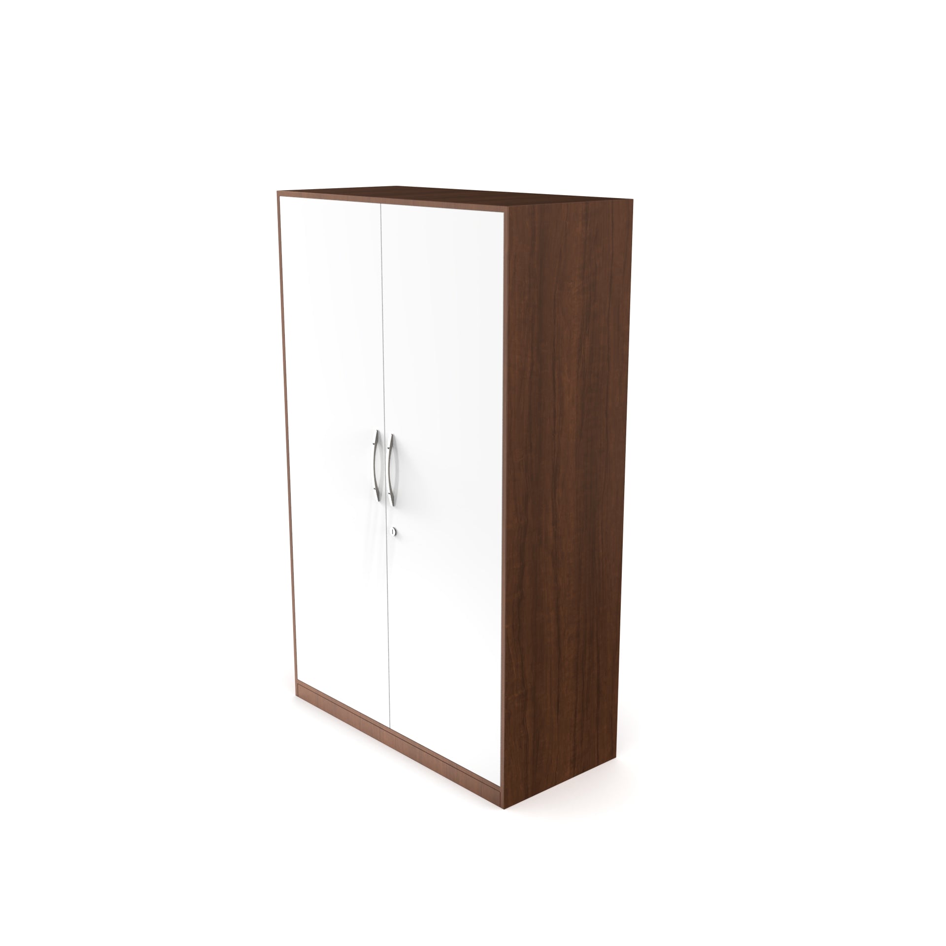 Silvan 2 Door Wardrobe - Brazilian walnut and Frosty white - Neehv Home