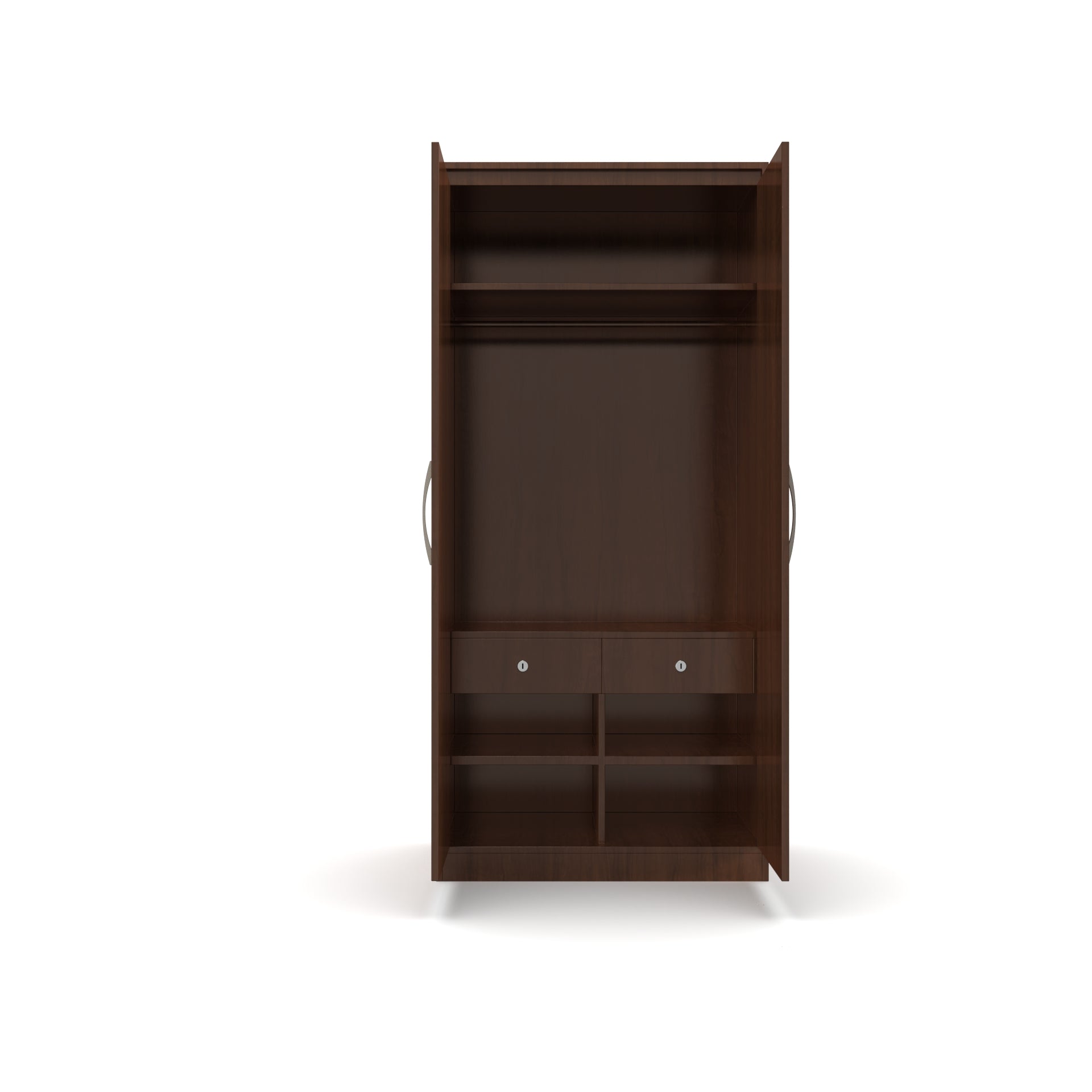 Melody 2 Door Wardrobe - Brazilian walnut - Neehv Home