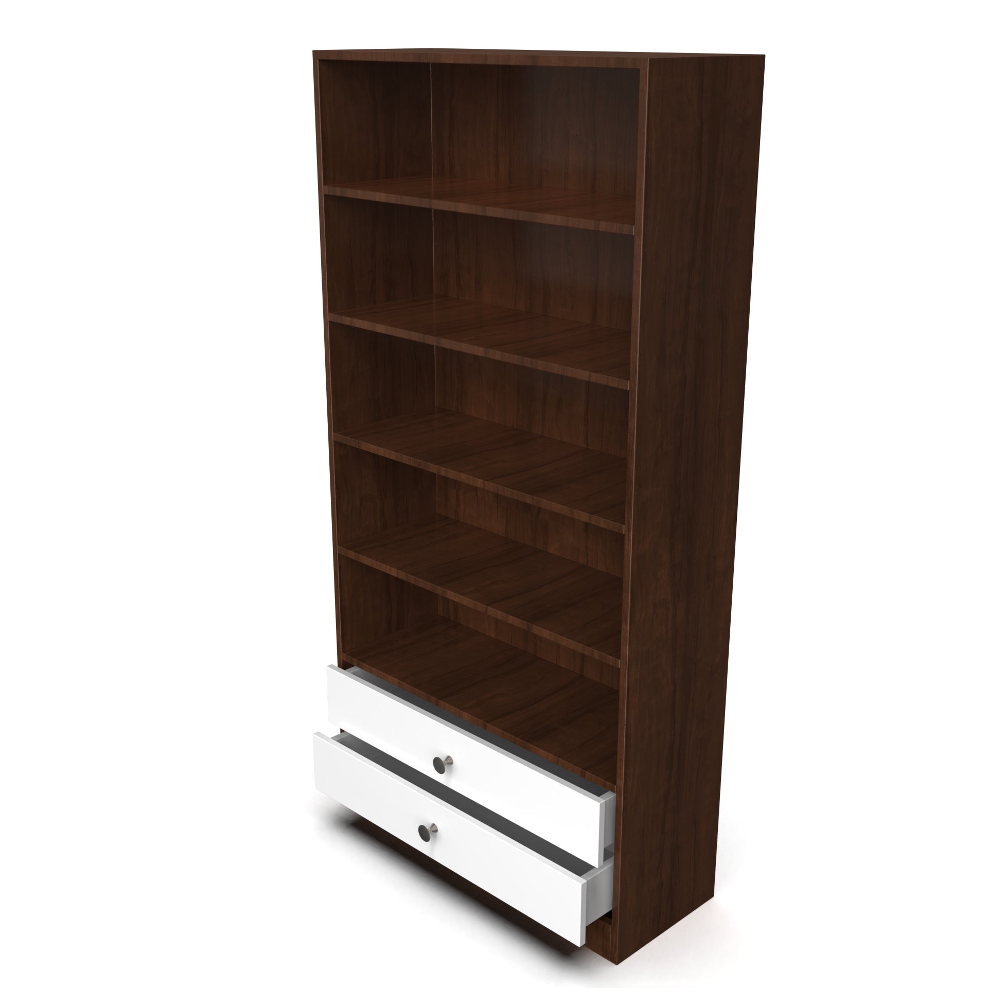 Clark Display Unit - Brazilian walnut and Frosty white - Neehv Home