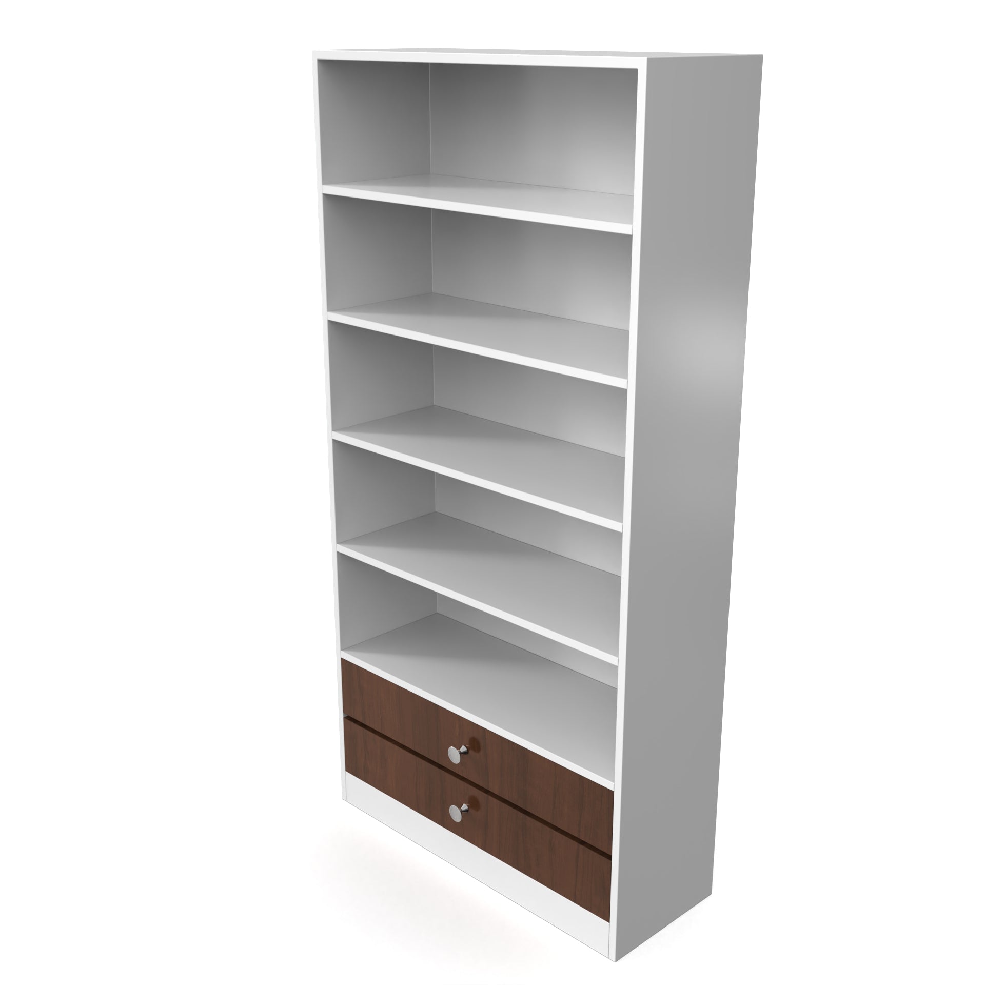 Clark Display Unit - Brazilian walnut and Frosty white - Neehv Home