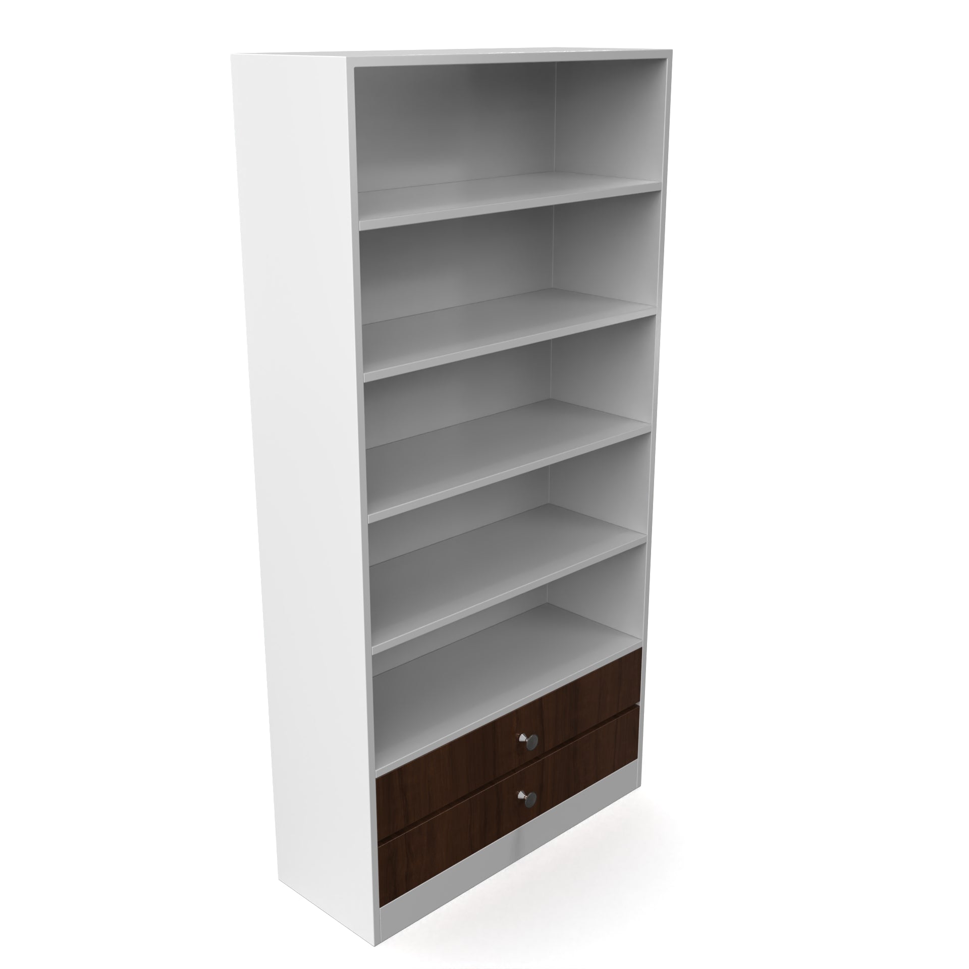 Clark Display Unit - Brazilian walnut and Frosty white - Neehv Home