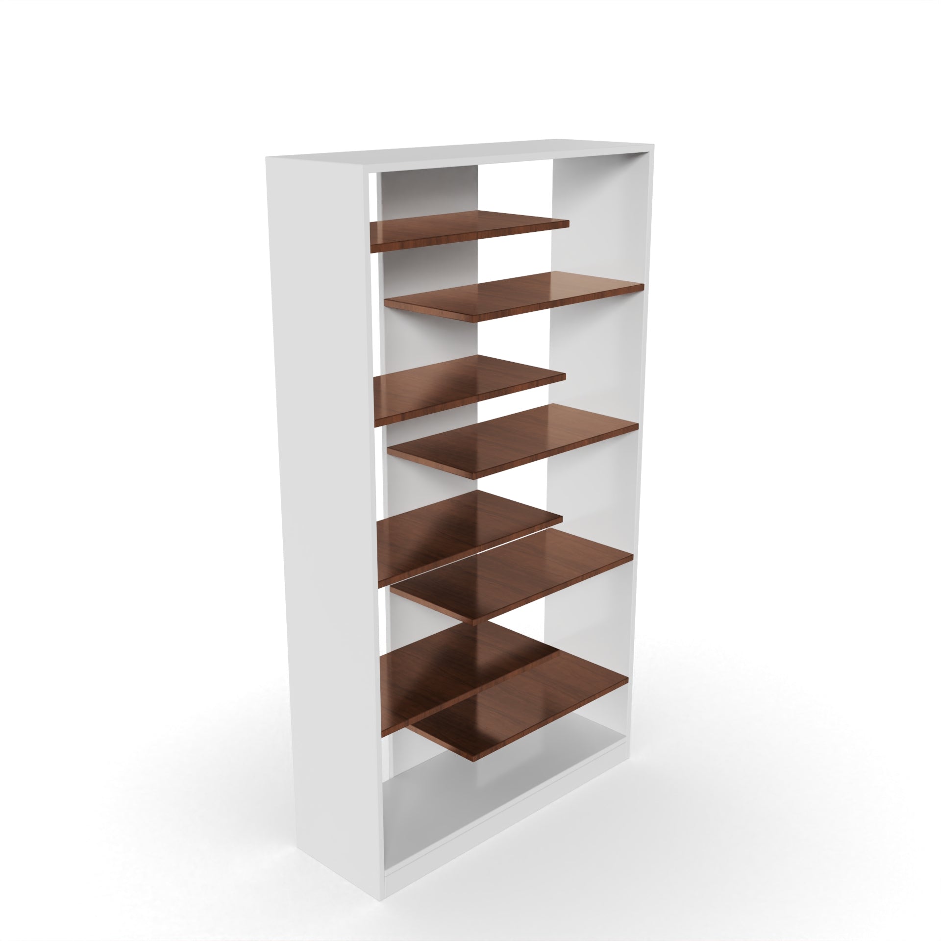 Dorian Open Bookshelf - Brazilian walnut and Frosty white - Neehv Home