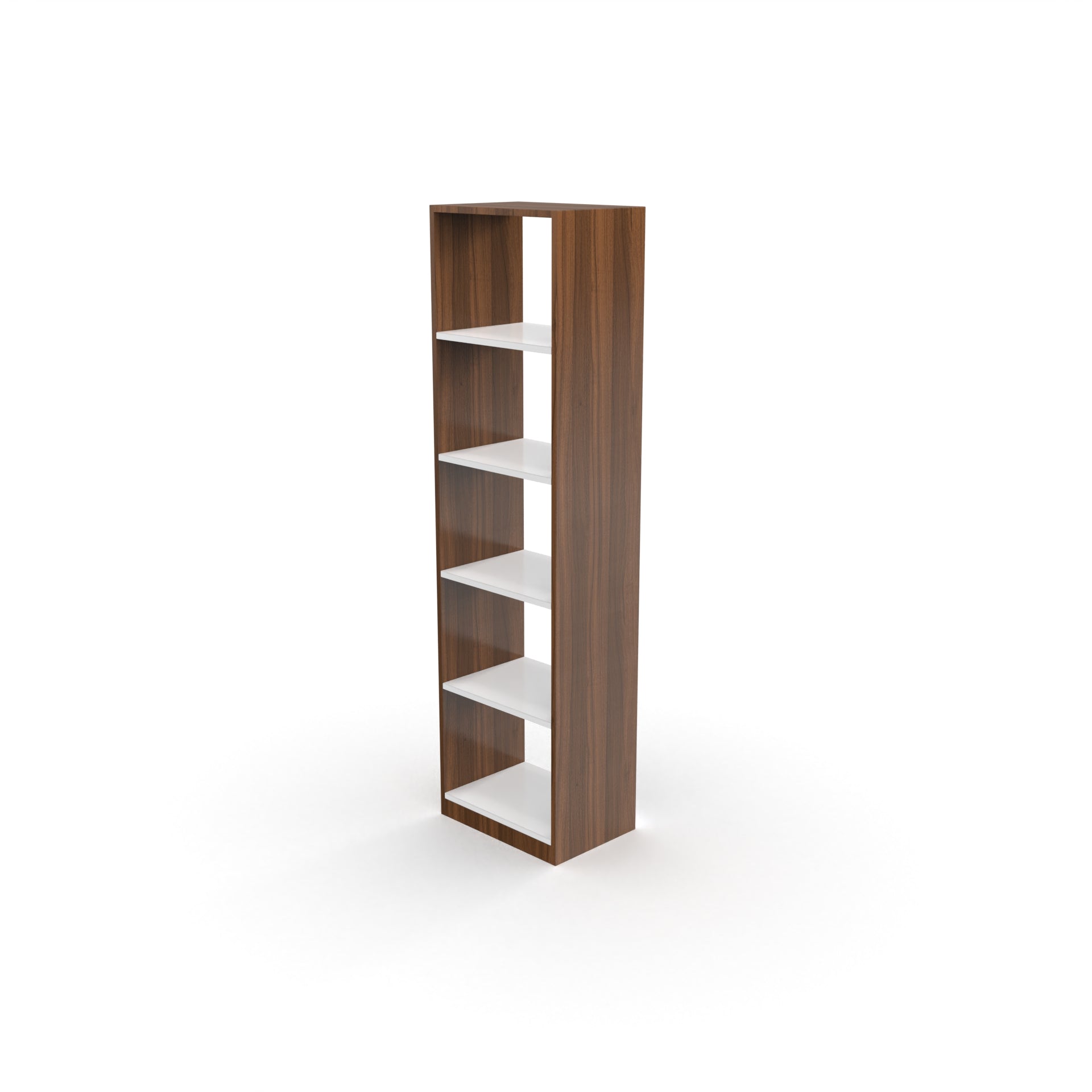 Utopia Vertical Bookshelf - Classic Walnut and Frosty white - Neehv Home